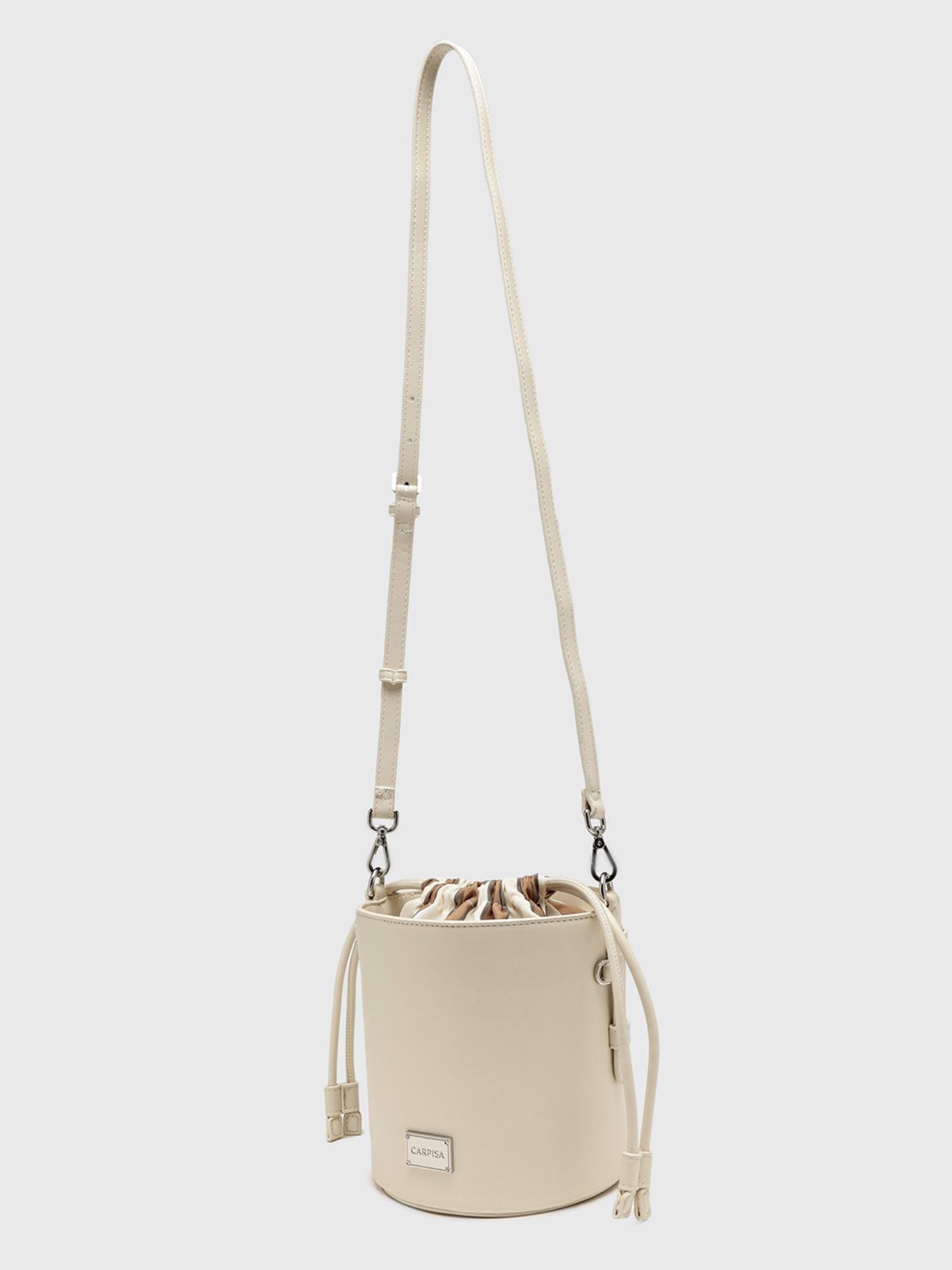 Mathilde Women Bucket Bag With Detachable Strap - Off White (S)