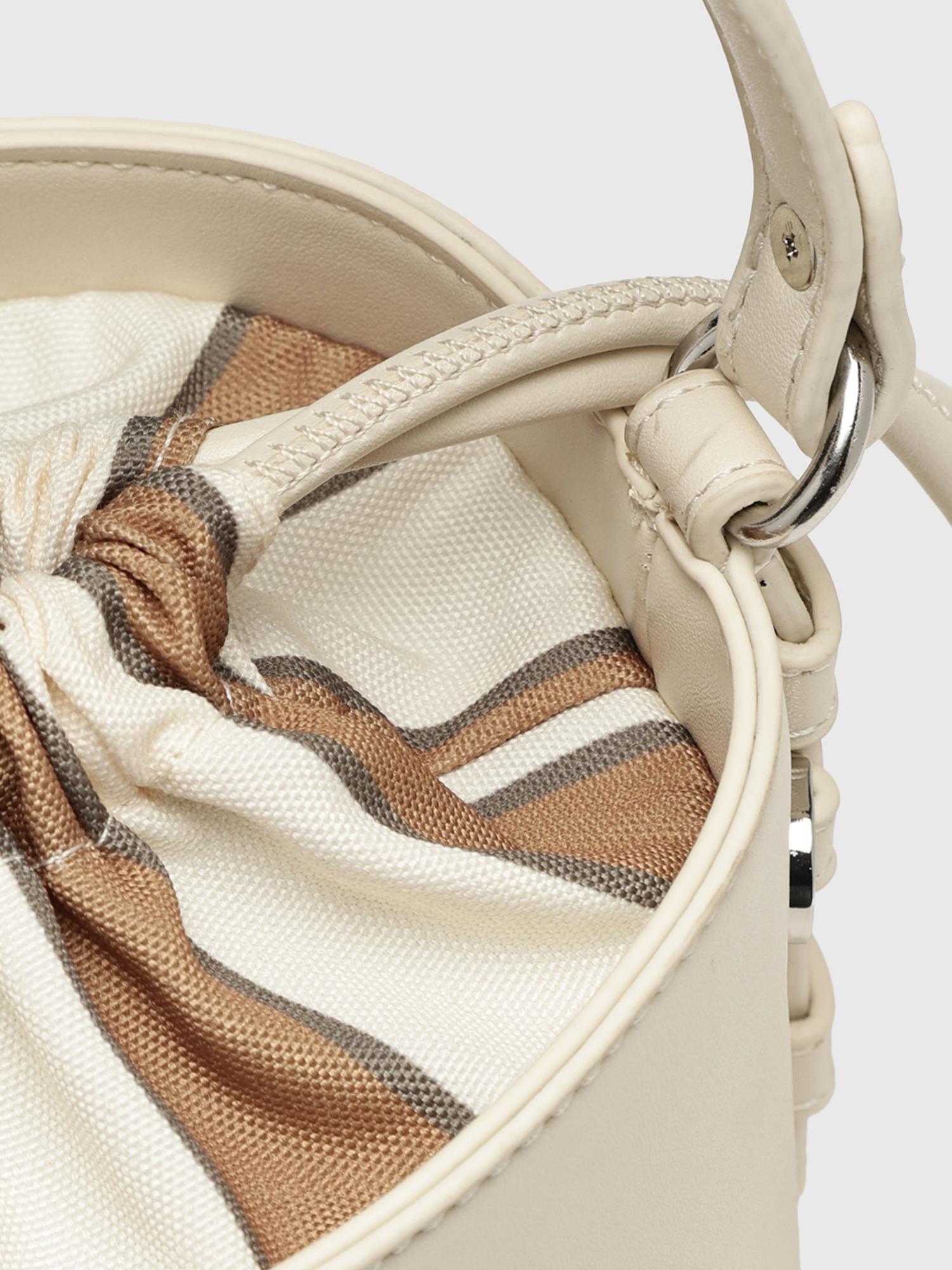 Mathilde Women Bucket Bag With Detachable Strap - Off White (S)