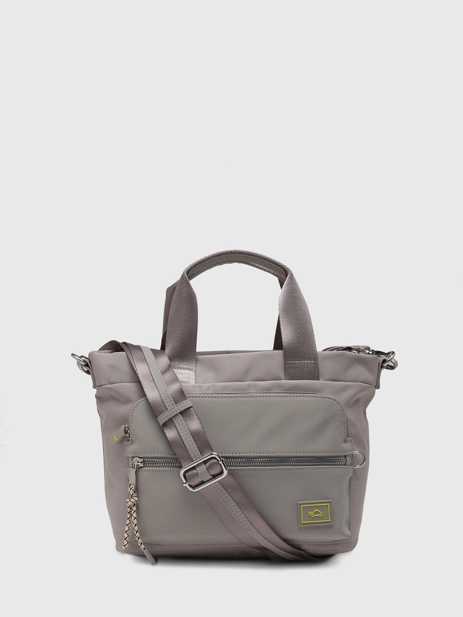 Amsterdam Women Tote Bag With Detachable Strap - Grey (L)