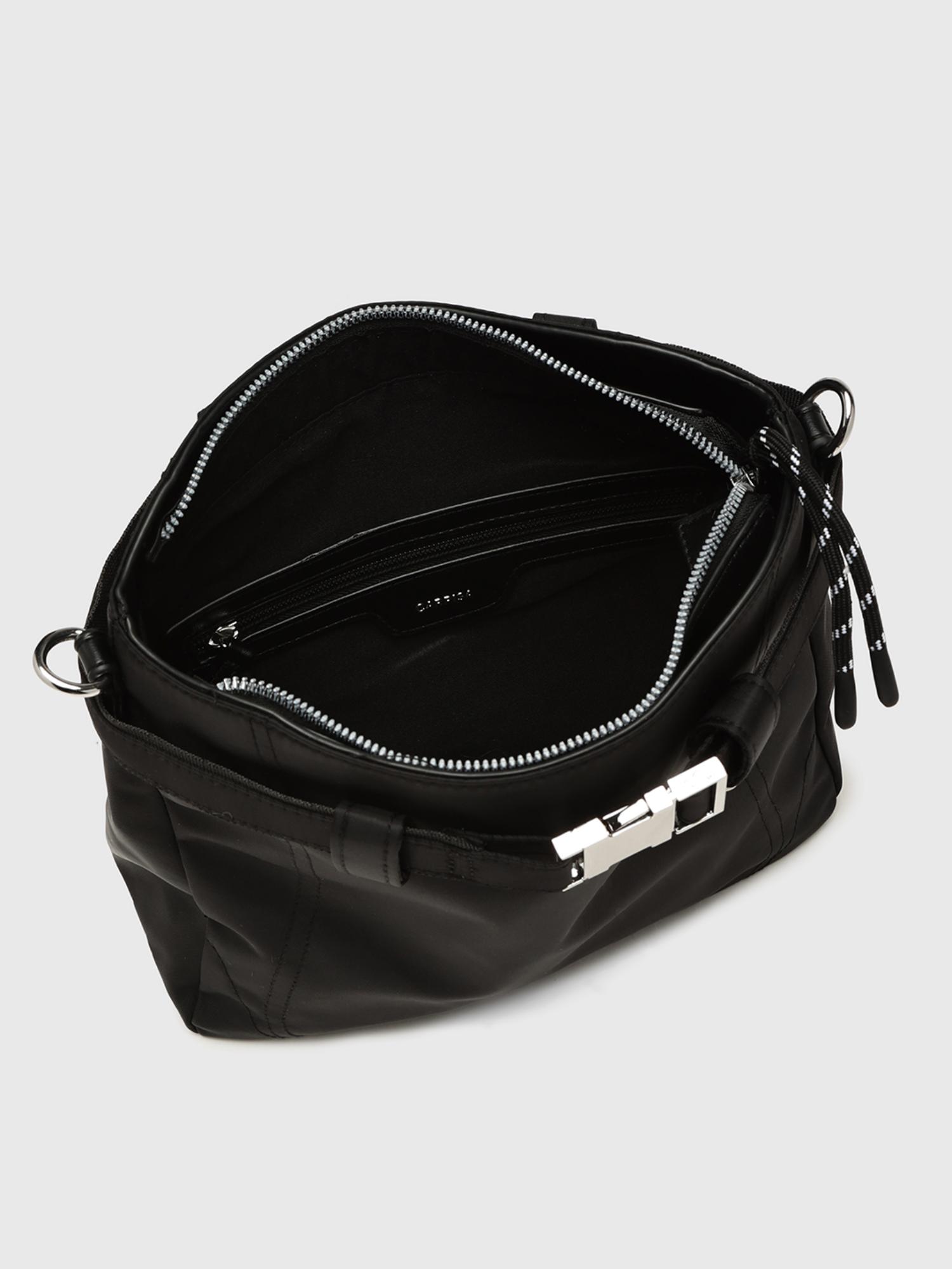 Stefi Women Crossbody Sling Bag With Detachable Strap - Black (S)