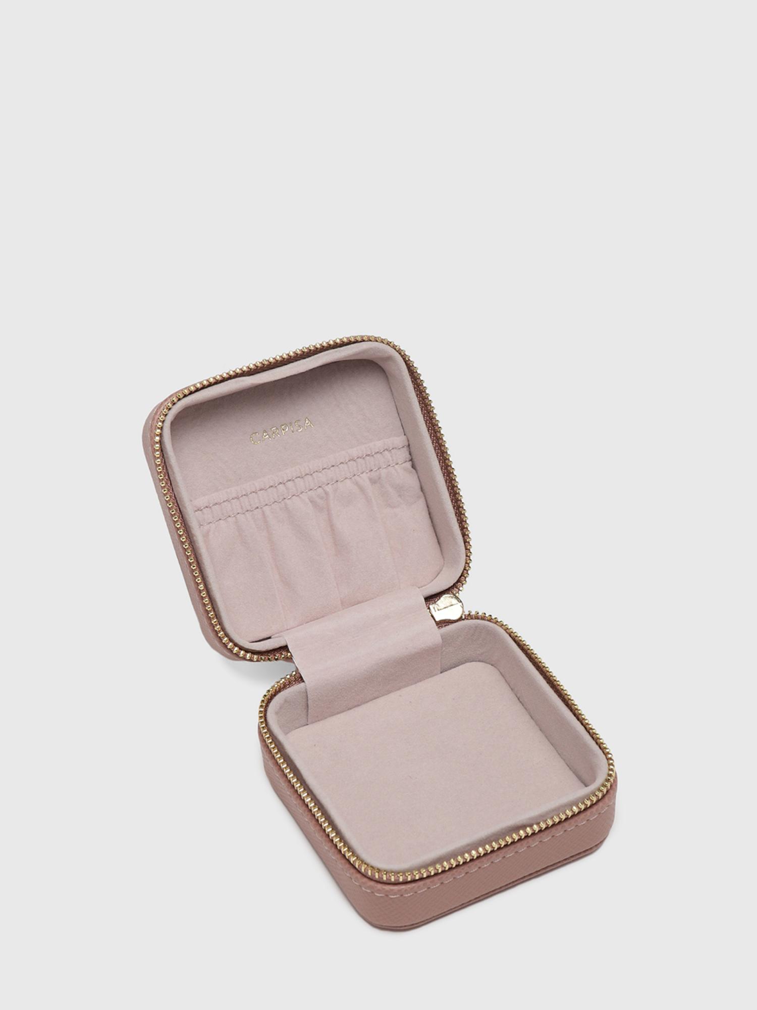 Women Textured Powder Jewellery Pouch - Pink (S)