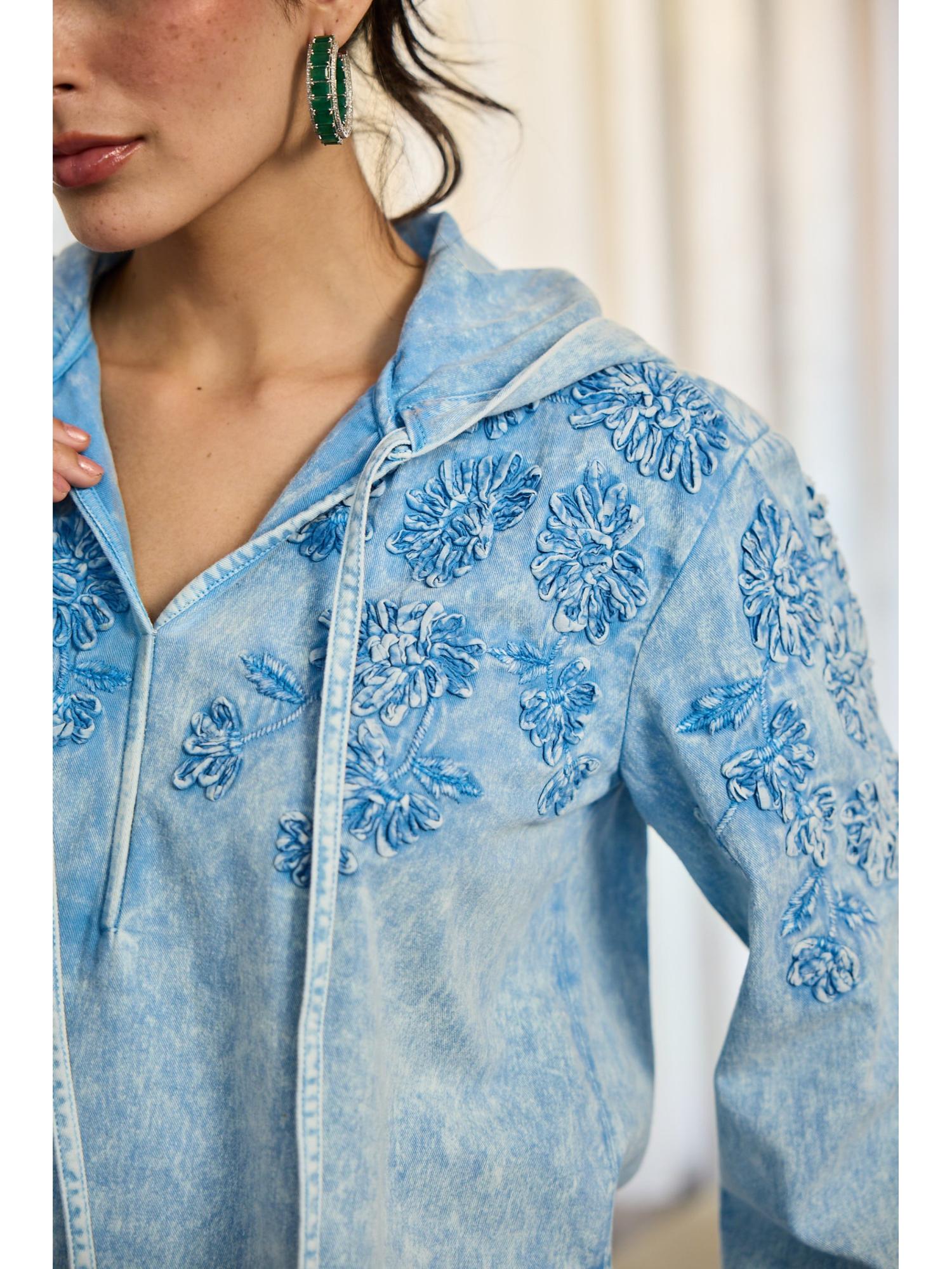 Kay Blue Denim Top with Pant