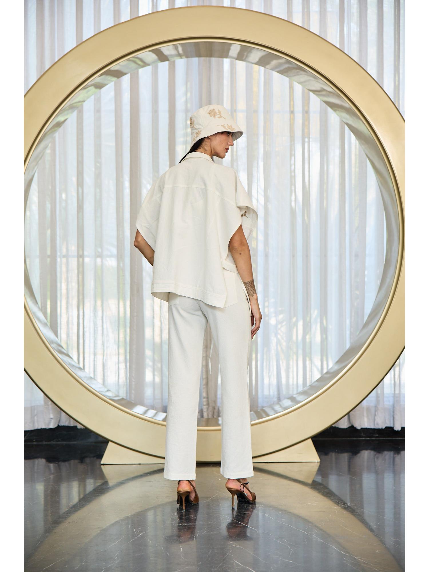 Lestor White Denim Top with Pant