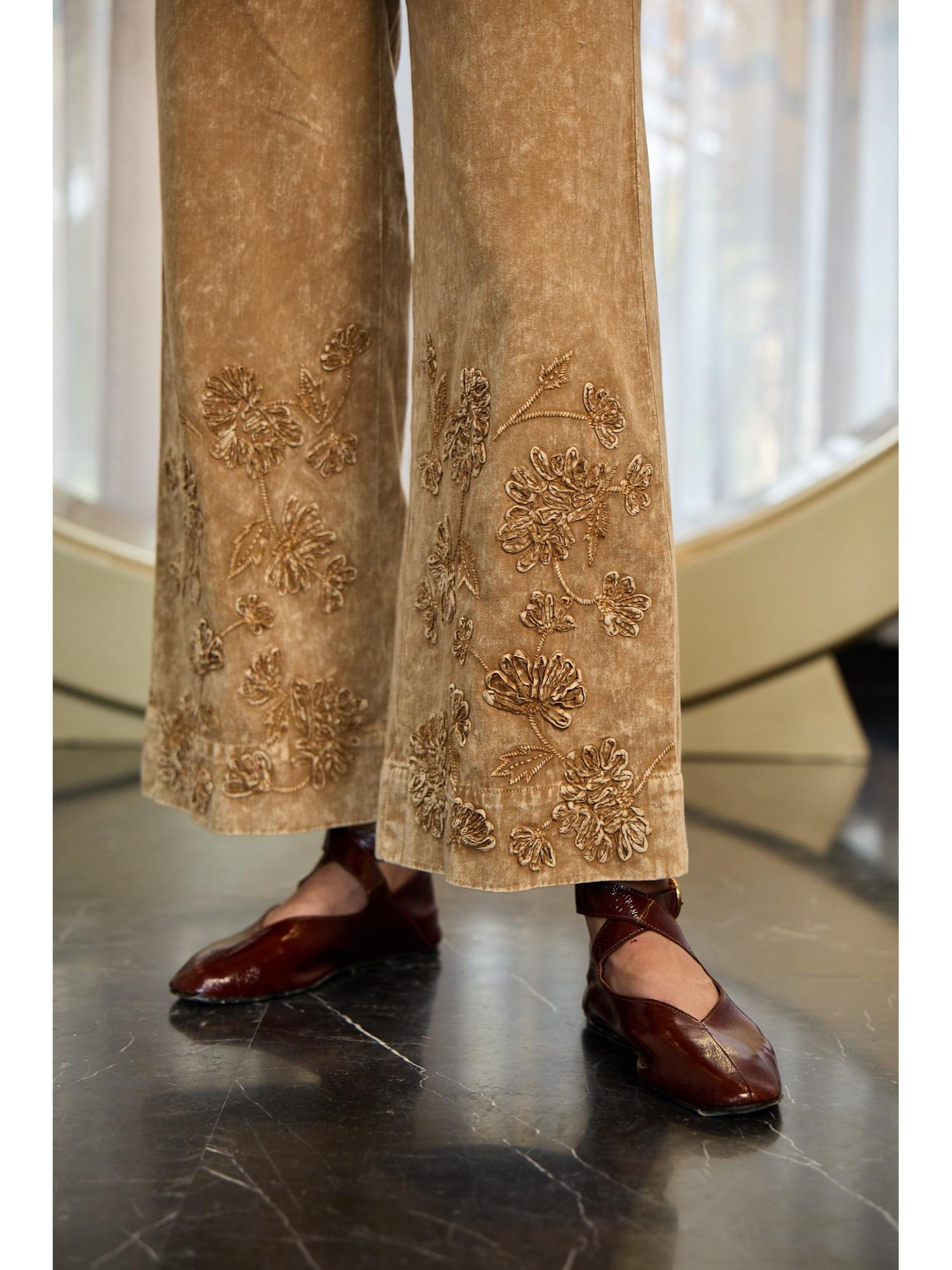 Maury Brown Top with Pant