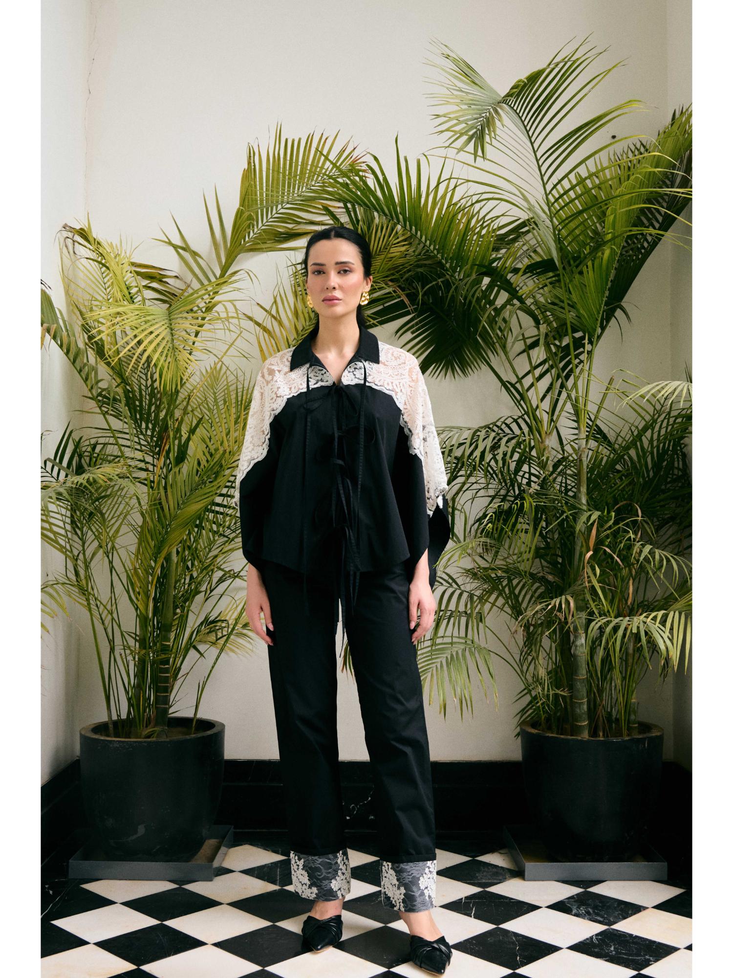 Nyraze Black Pure Cotton Shirt with Pant