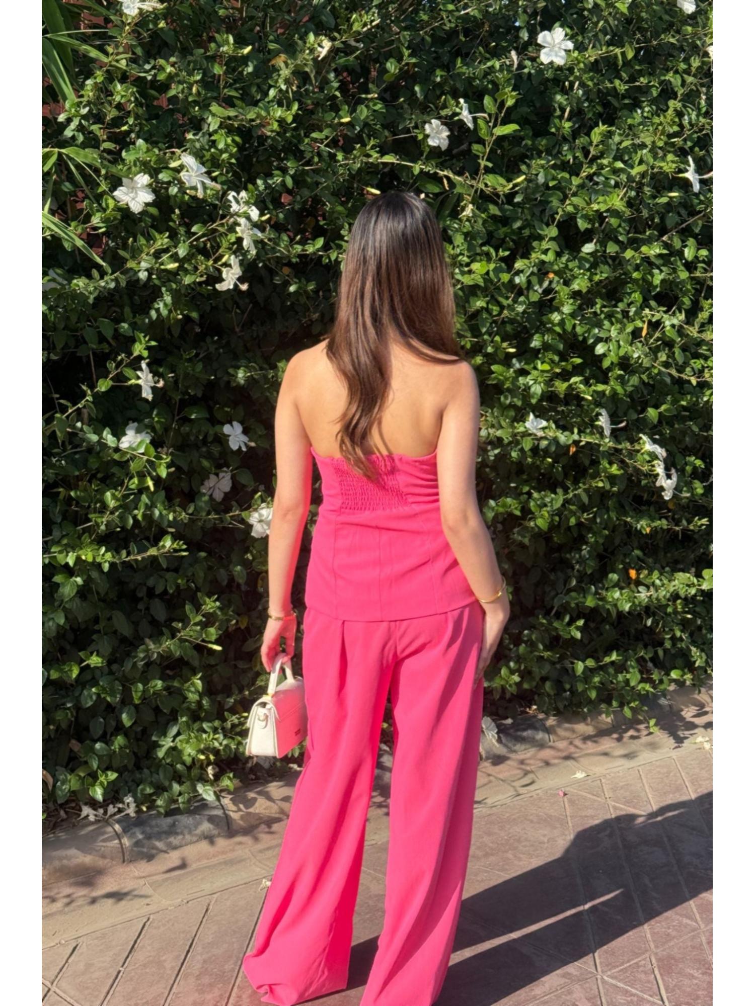 Pink Athena Strapless Top and Pant