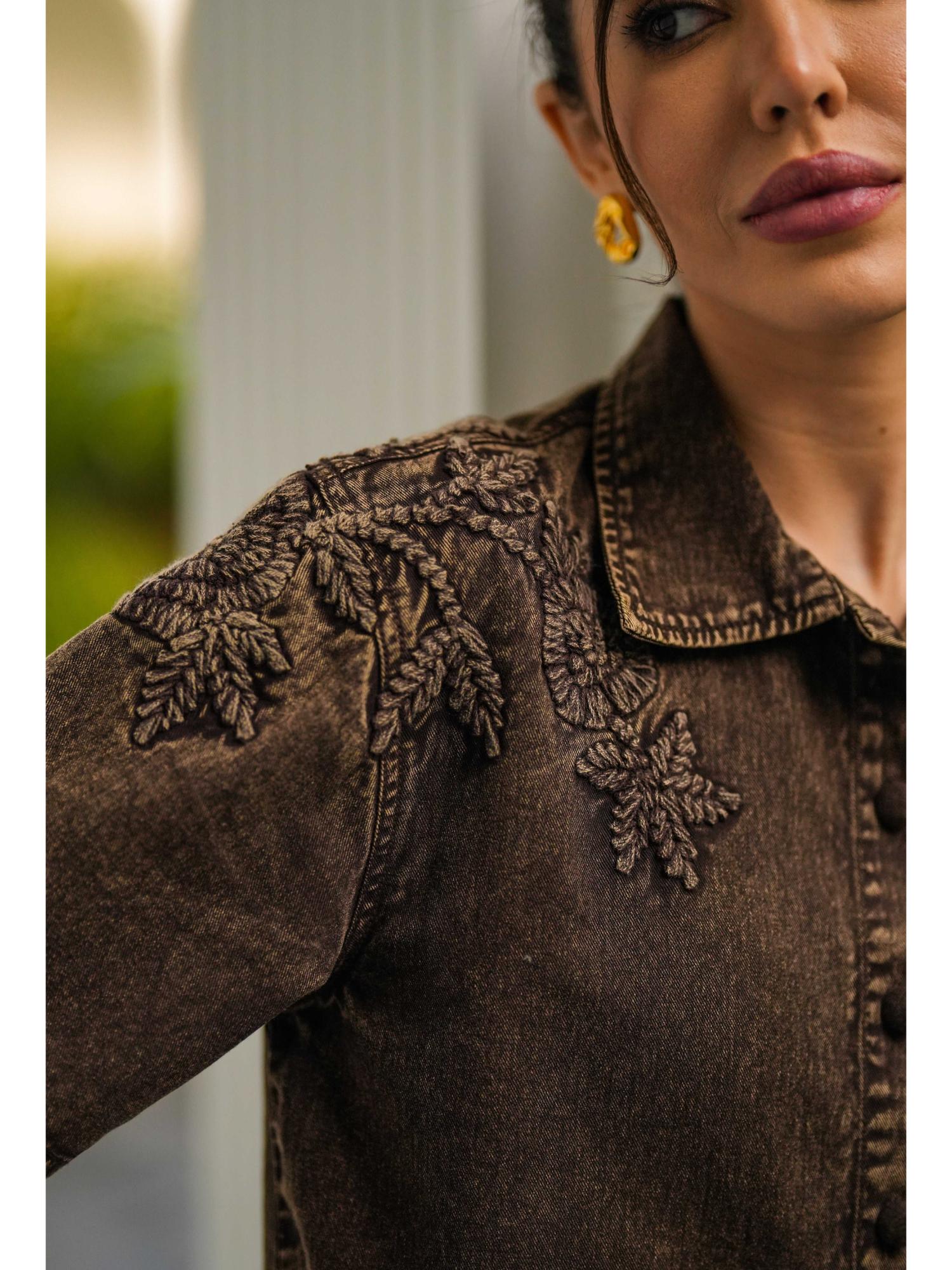 Coco Denim Shirt with Shorts