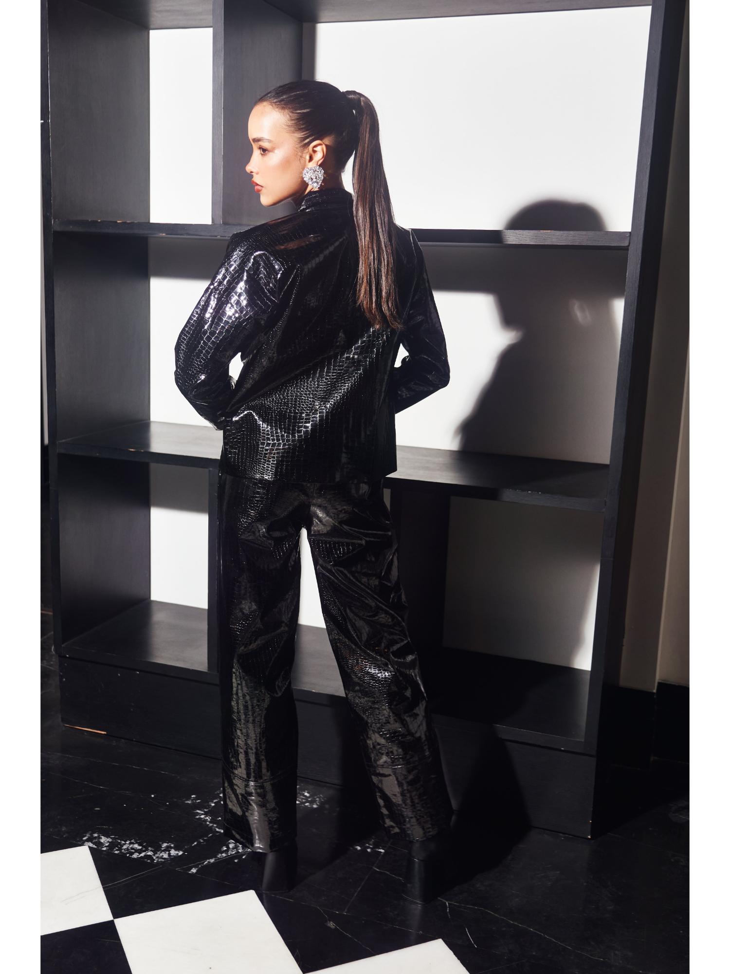 Elodie Black Shirt with Pant