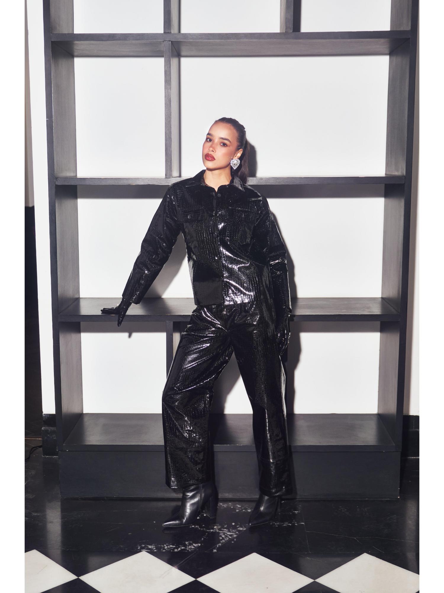 Elodie Black Shirt with Pant