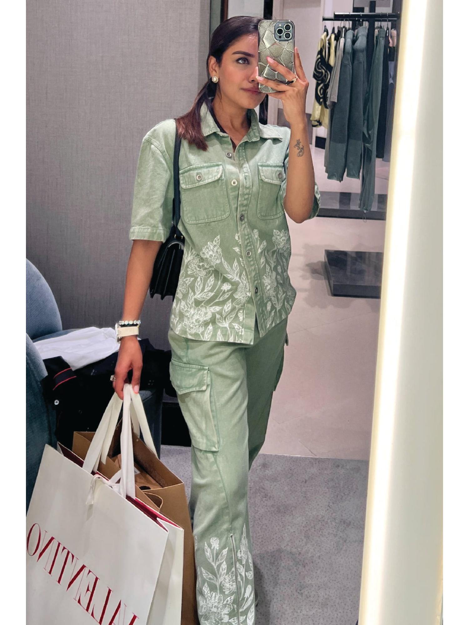 Lowis Green Denim Shirt with Pant