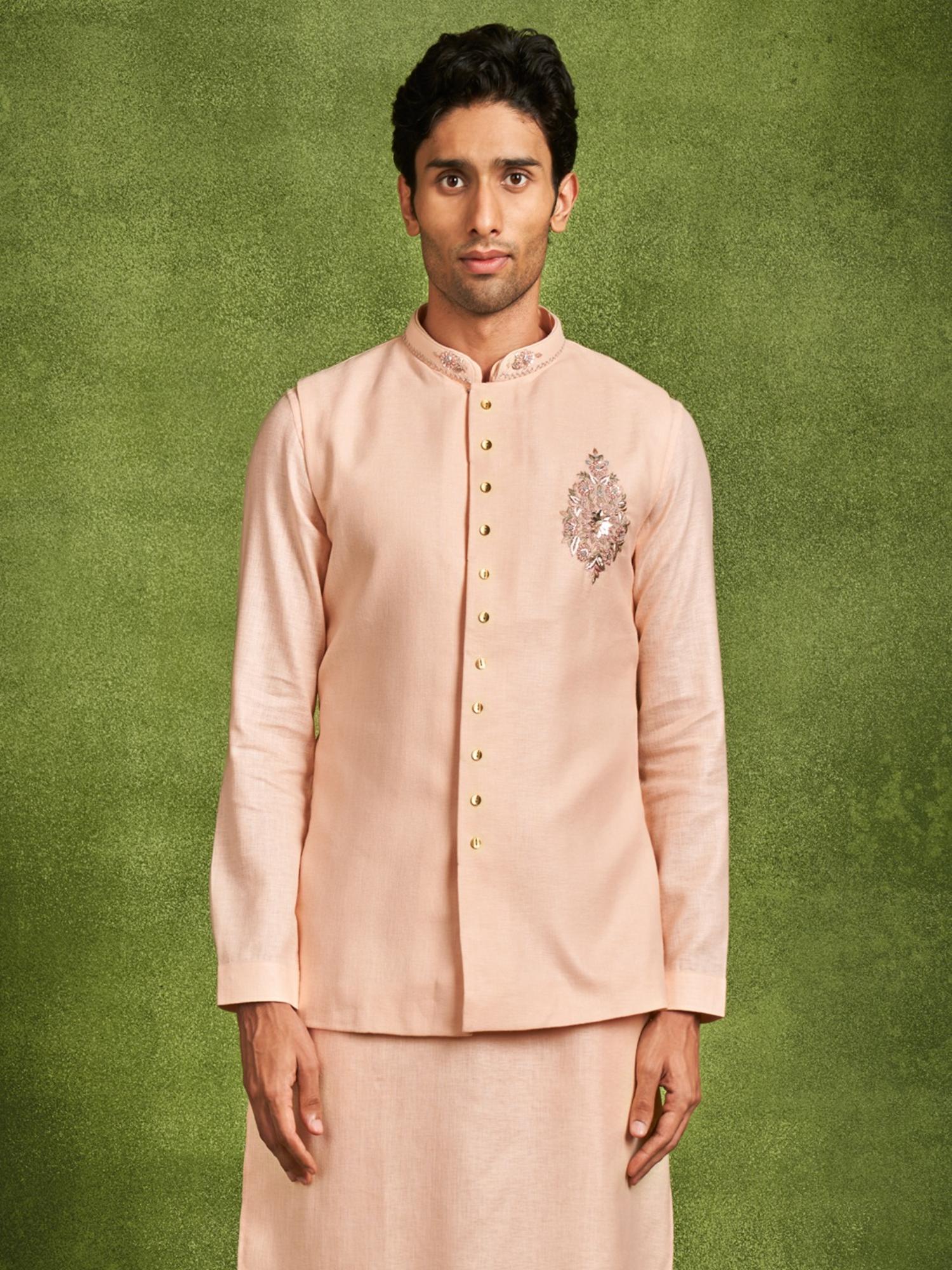 Twilight Peach Kurta with Pant and Jacket