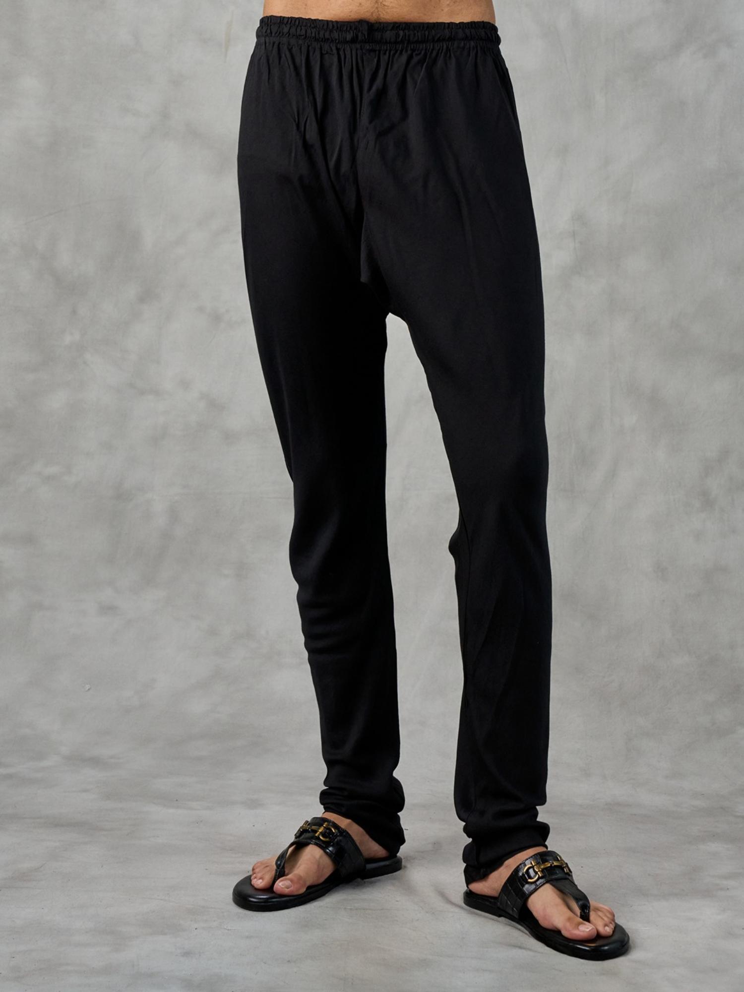 Black Elegance Kurta with Churidar and Jacket