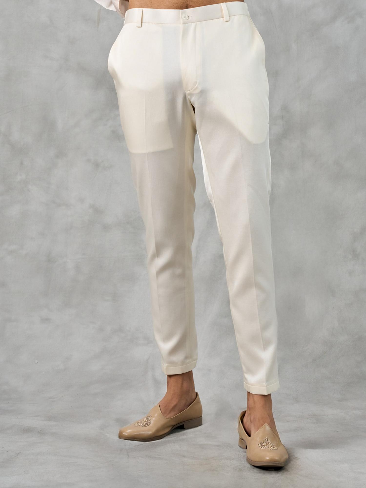 Elegant Cream Kurta with Pant and Jacket