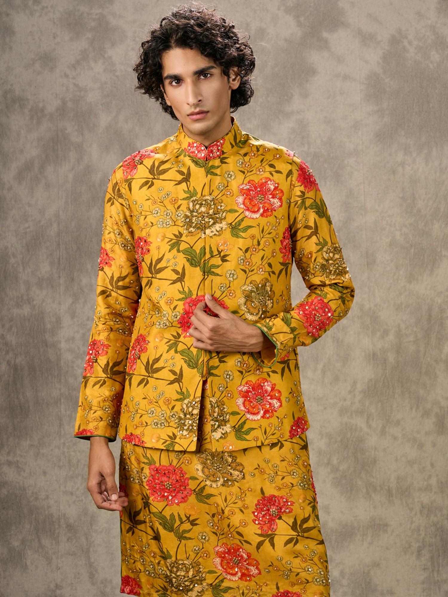Sunshine Elegance Kurta with Trouser and Jacket