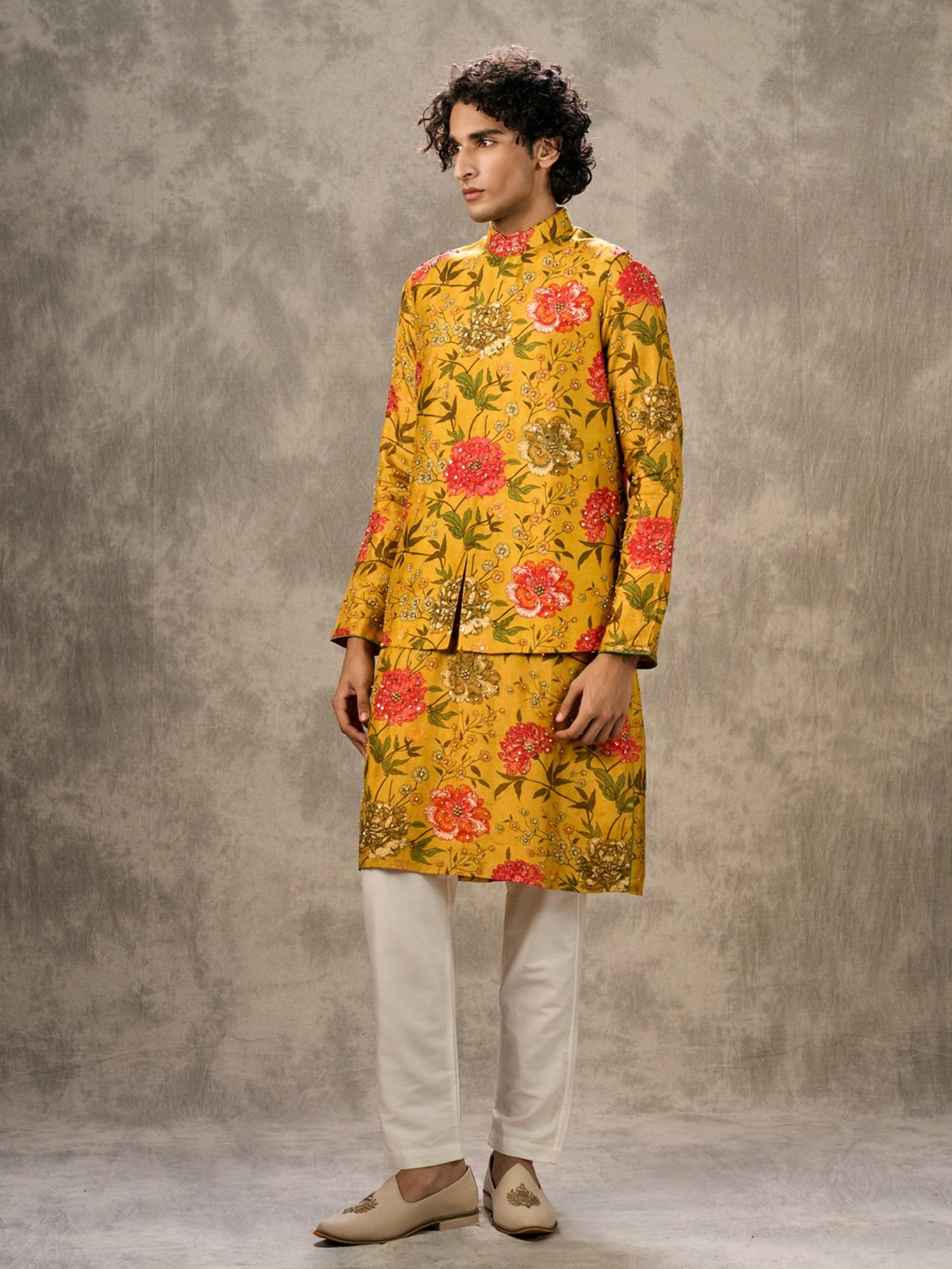 Sunshine Elegance Kurta with Trouser and Jacket