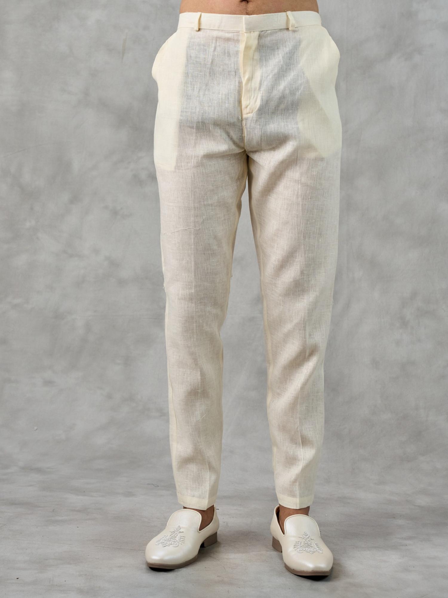Off White Elegance Kurta with Trouser and Jacket