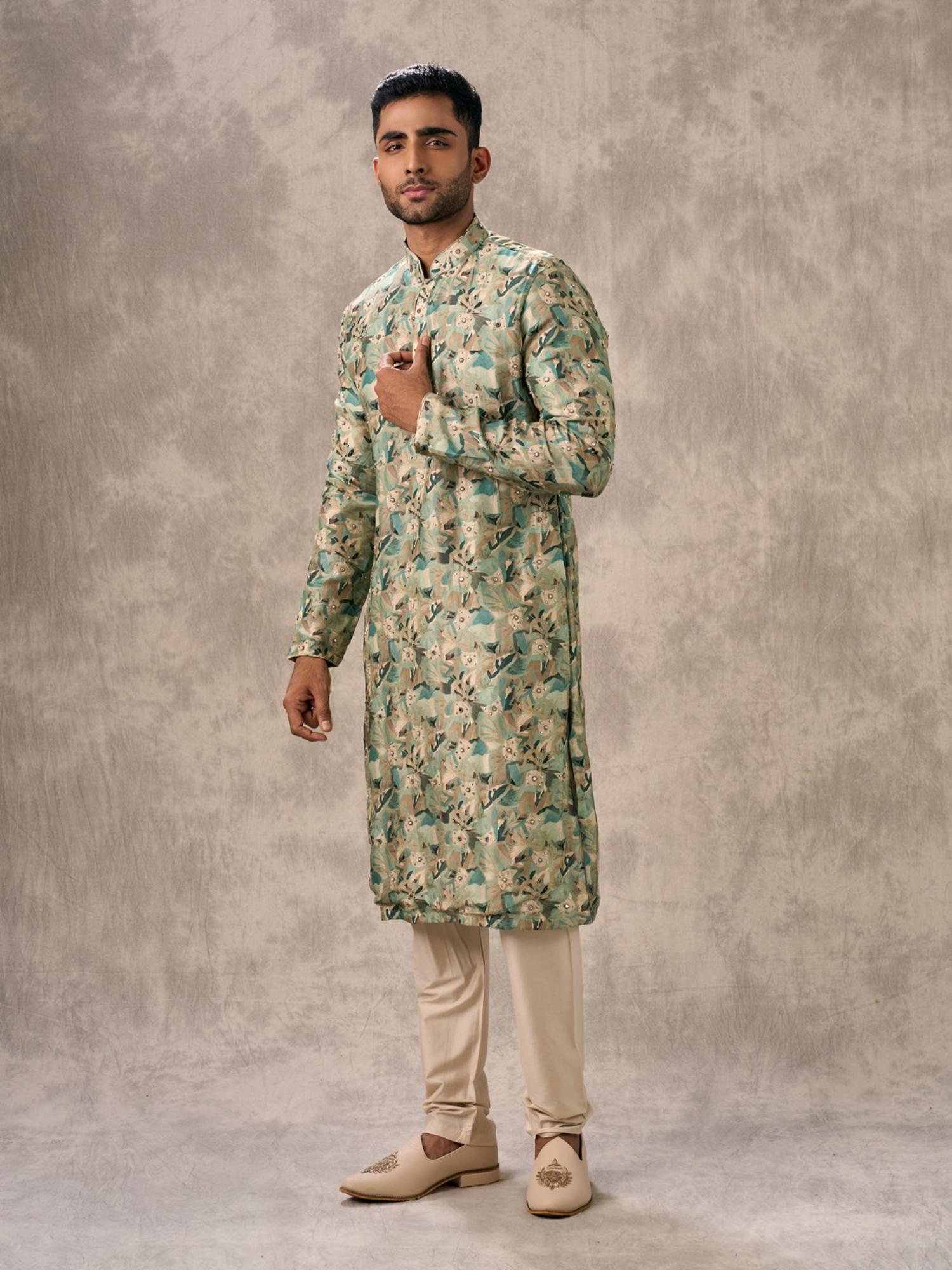 Lush Mid Green Kurta with Churidar