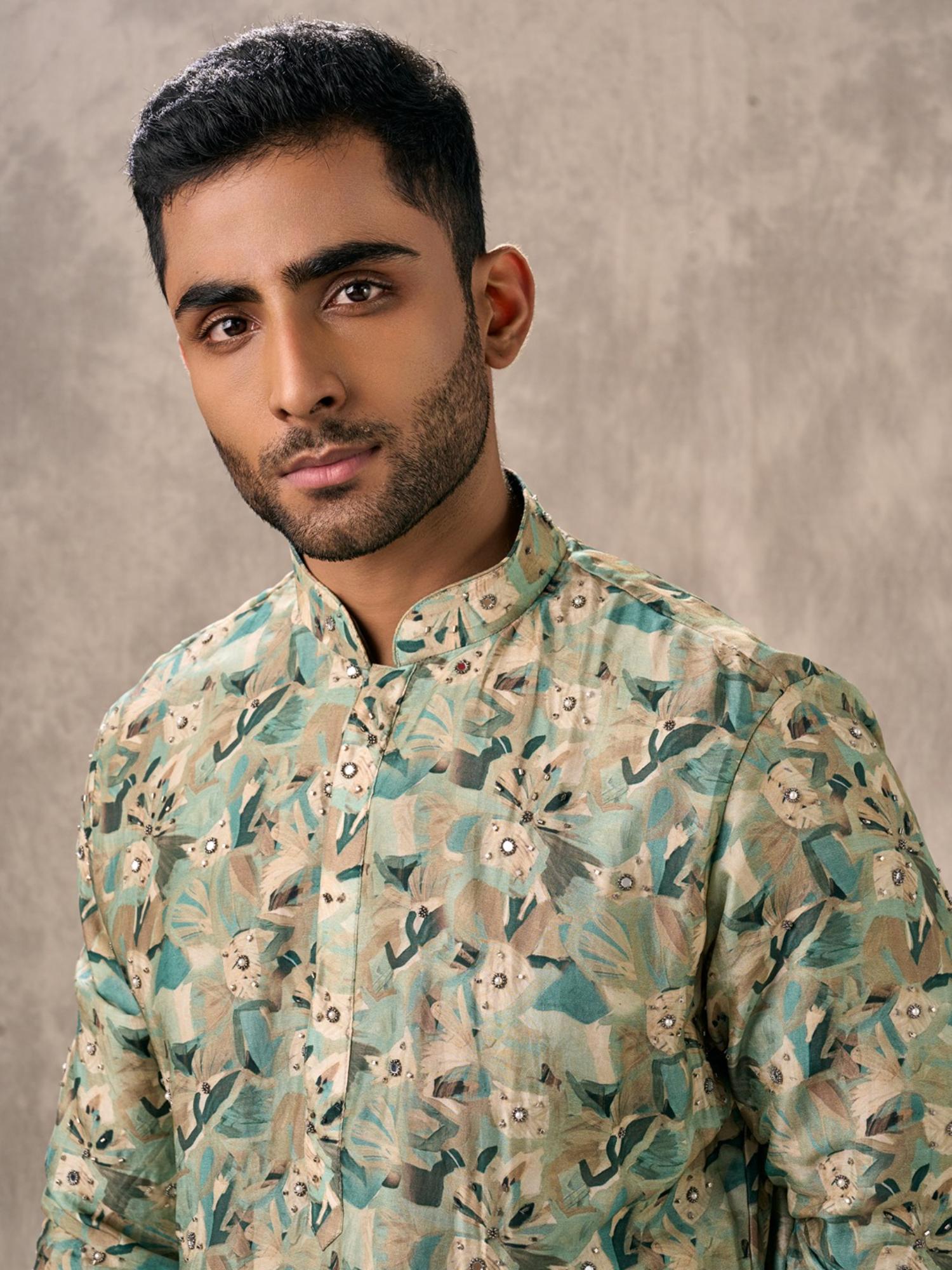 Lush Mid Green Kurta with Churidar