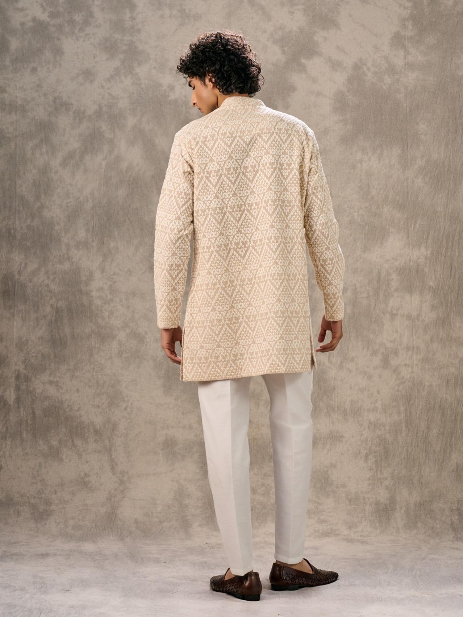 Beige Georgette Elegance Kurta with Pant