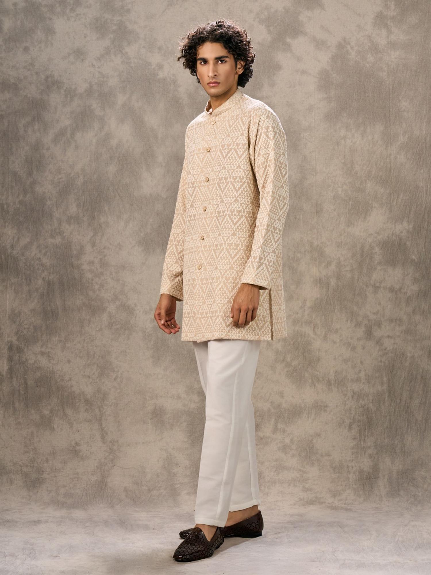 Beige Georgette Elegance Kurta with Pant