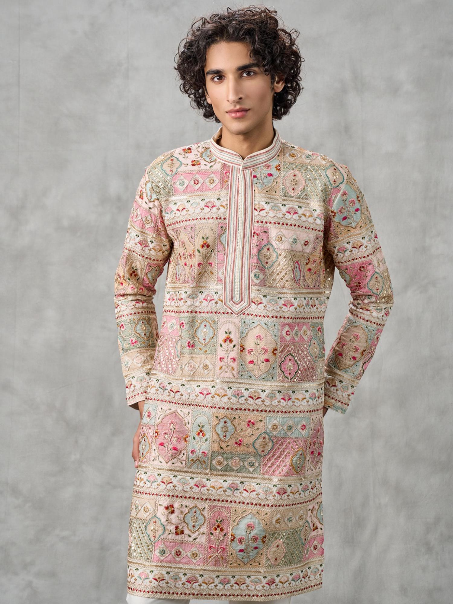 Multi-Color Georgette Elegance Kurta with Pyjama