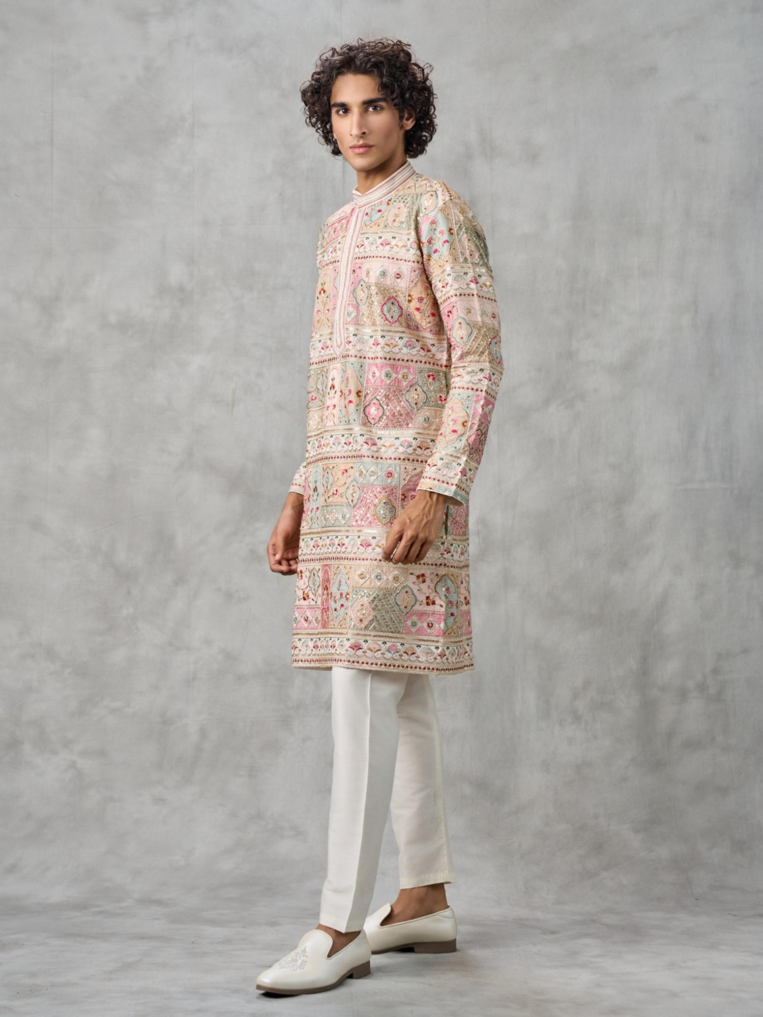 Multi-Color Georgette Elegance Kurta with Pyjama