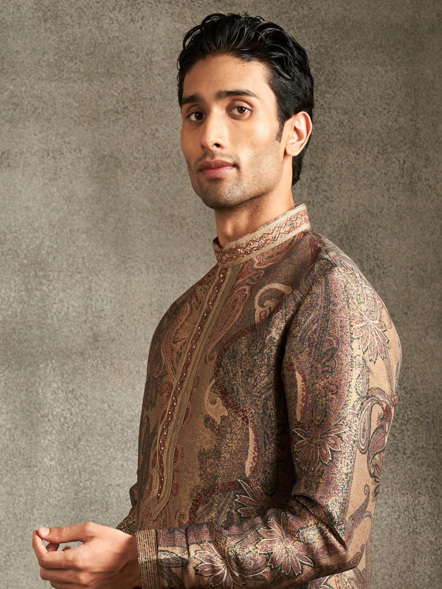 Brown Elegance Kurta with Pant