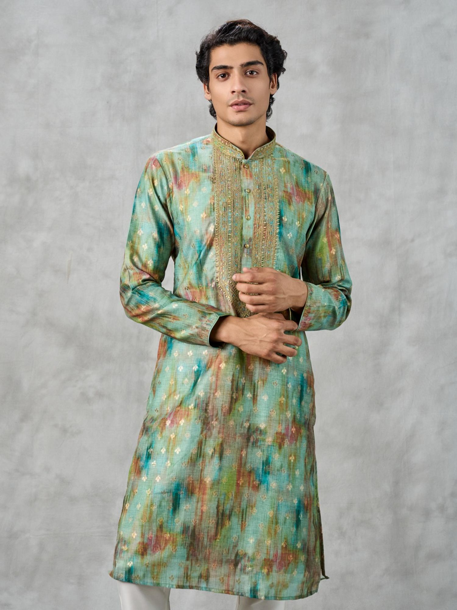 Emerald Green Elegance Kurta with Pant