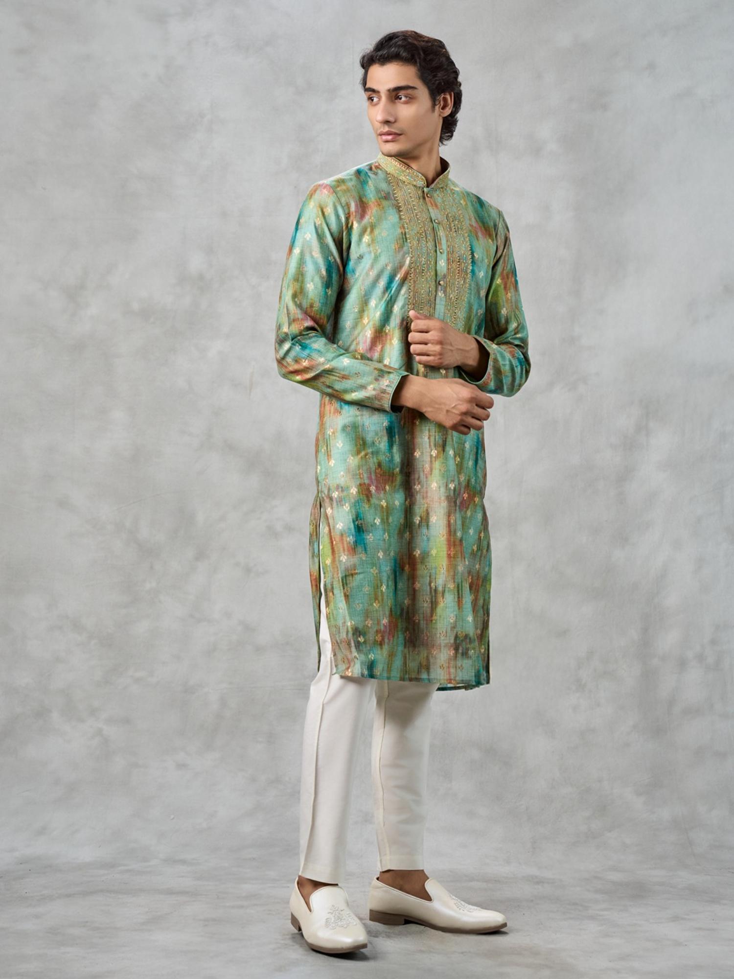 Emerald Green Elegance Kurta with Pant