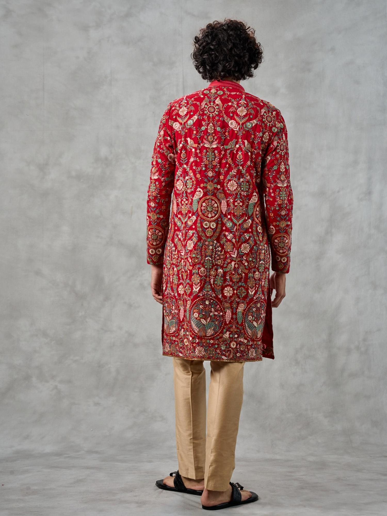 Classy Red Georgette Kurta with Pant