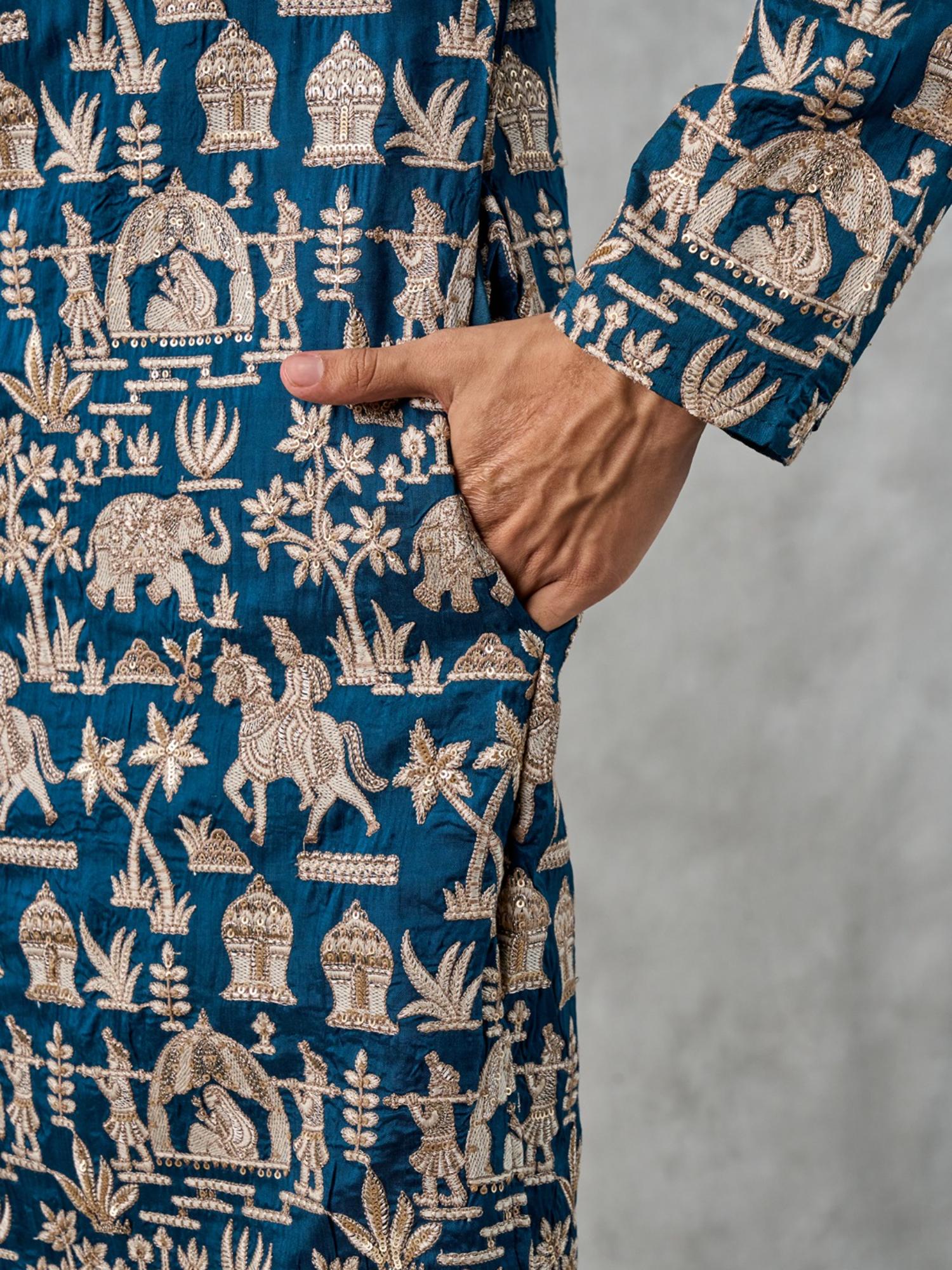 Magical Blue Kurta with Pant
