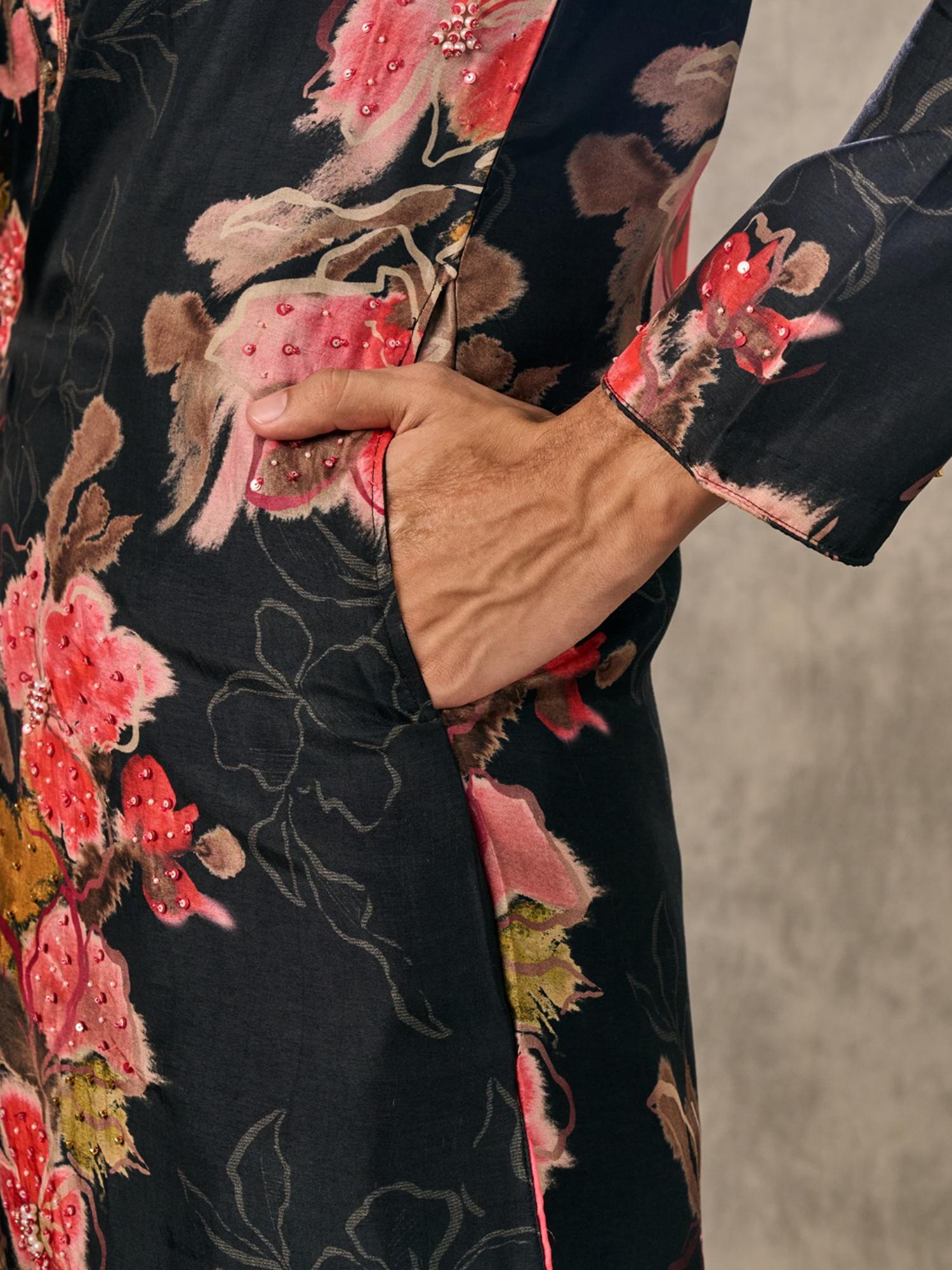 Eternal Black Kurta with Pant