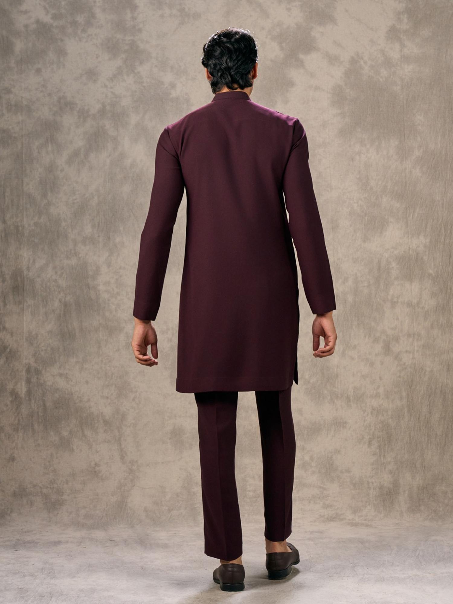 Opulent Wine Kurta with Pant
