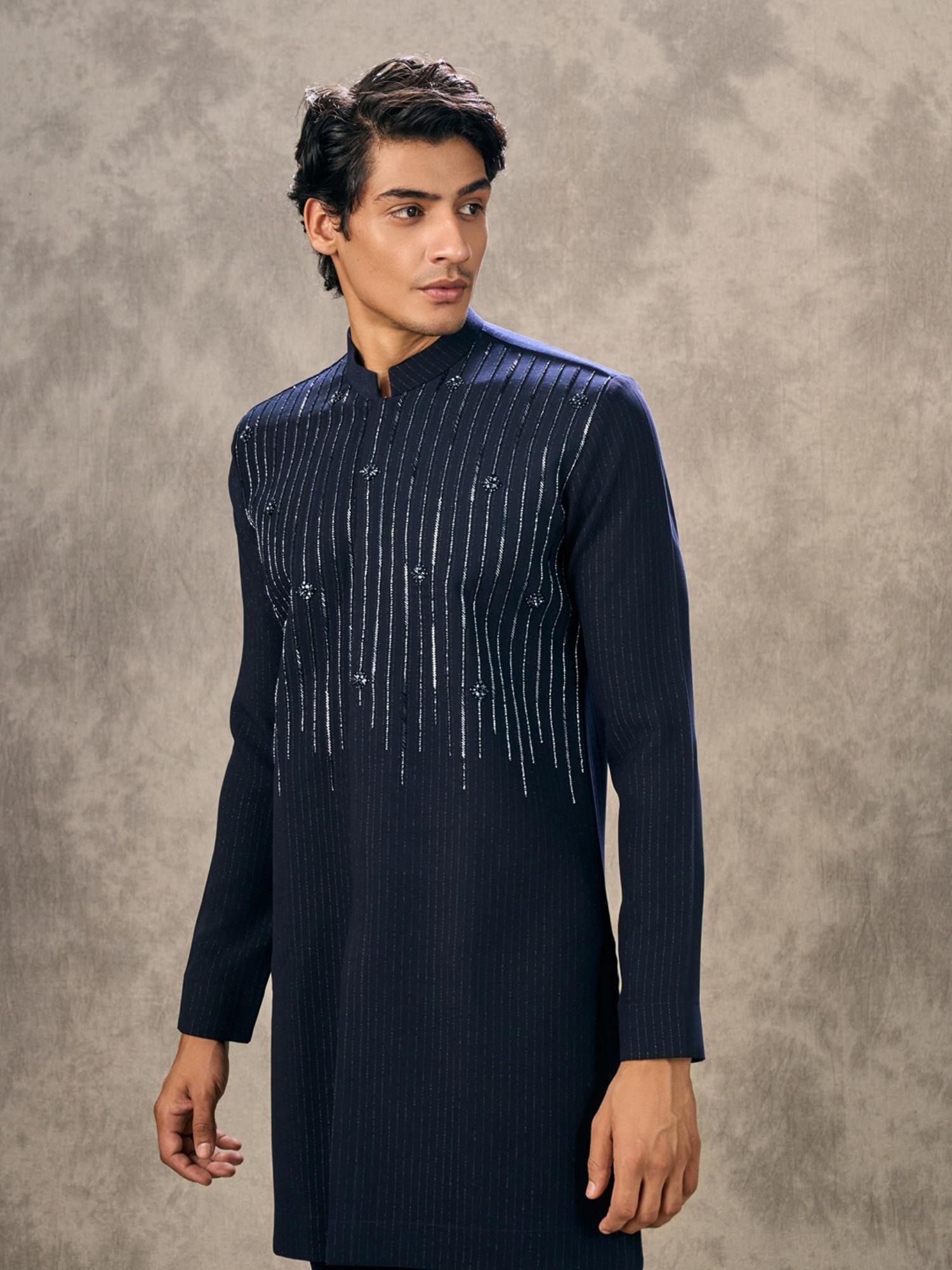 Regal Navy Blue Kurta with Pant