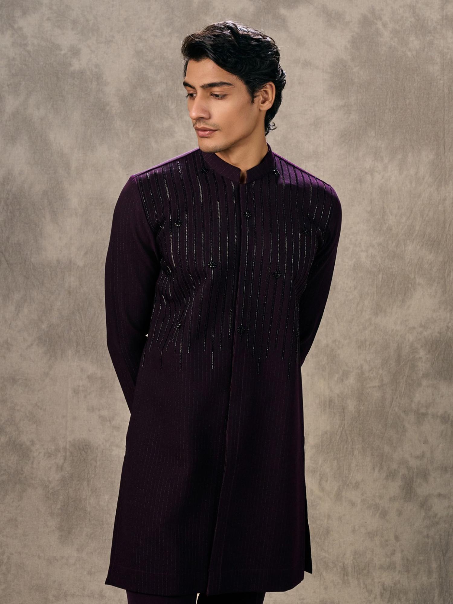 Wine Elegance Kurta with Pant