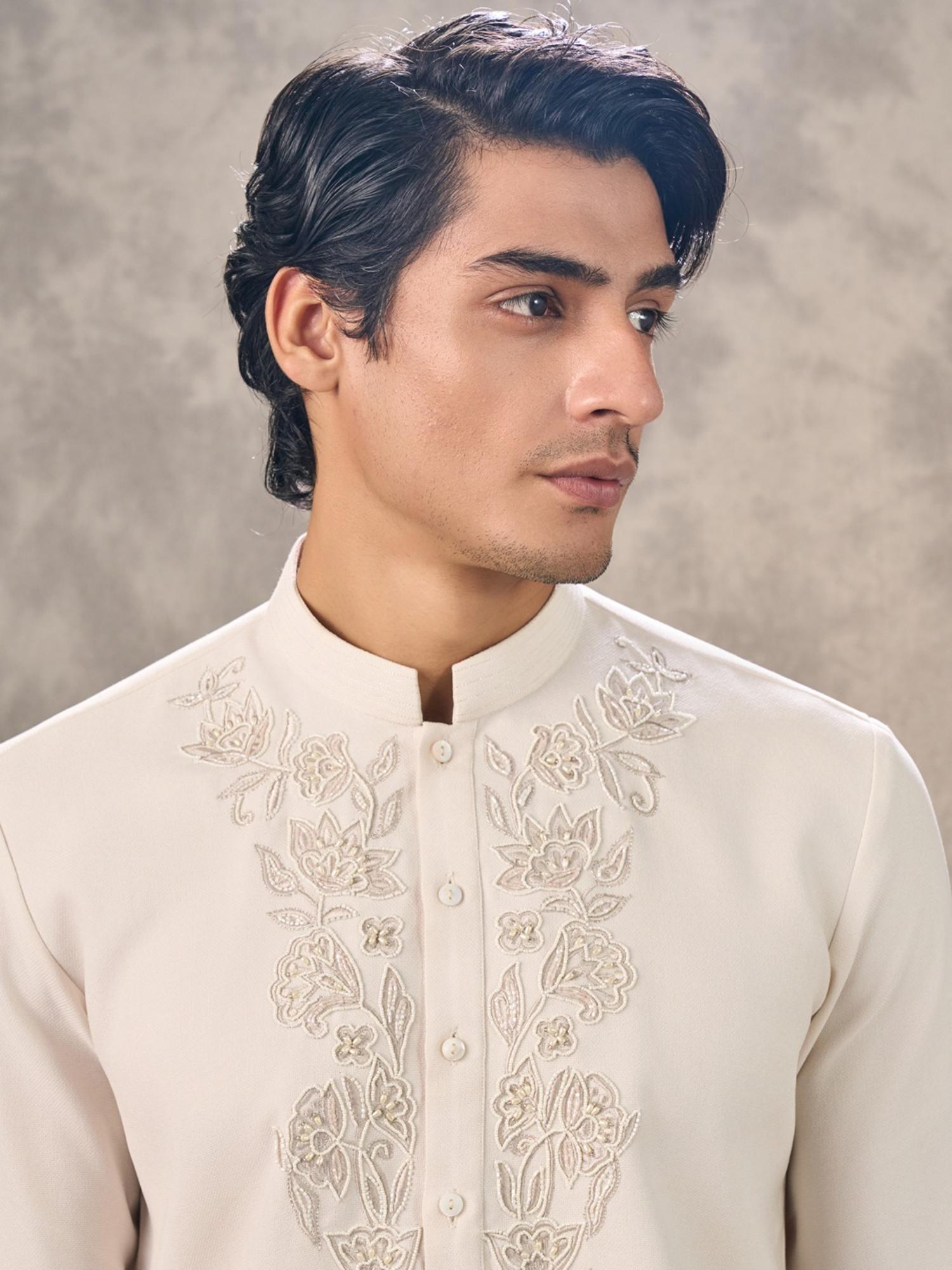 Cream Hue Elegance Kurta with Pant