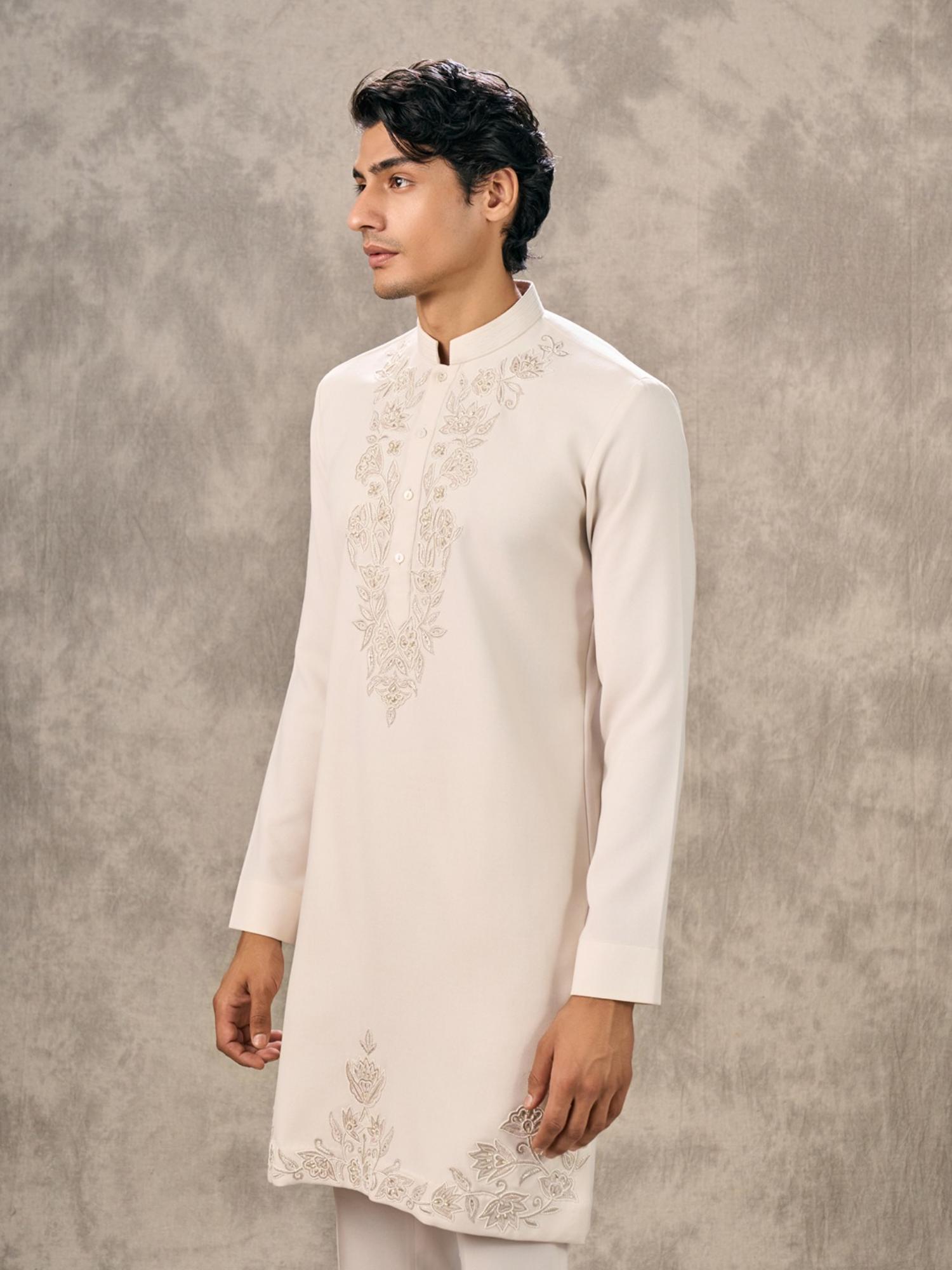 Cream Hue Elegance Kurta with Pant