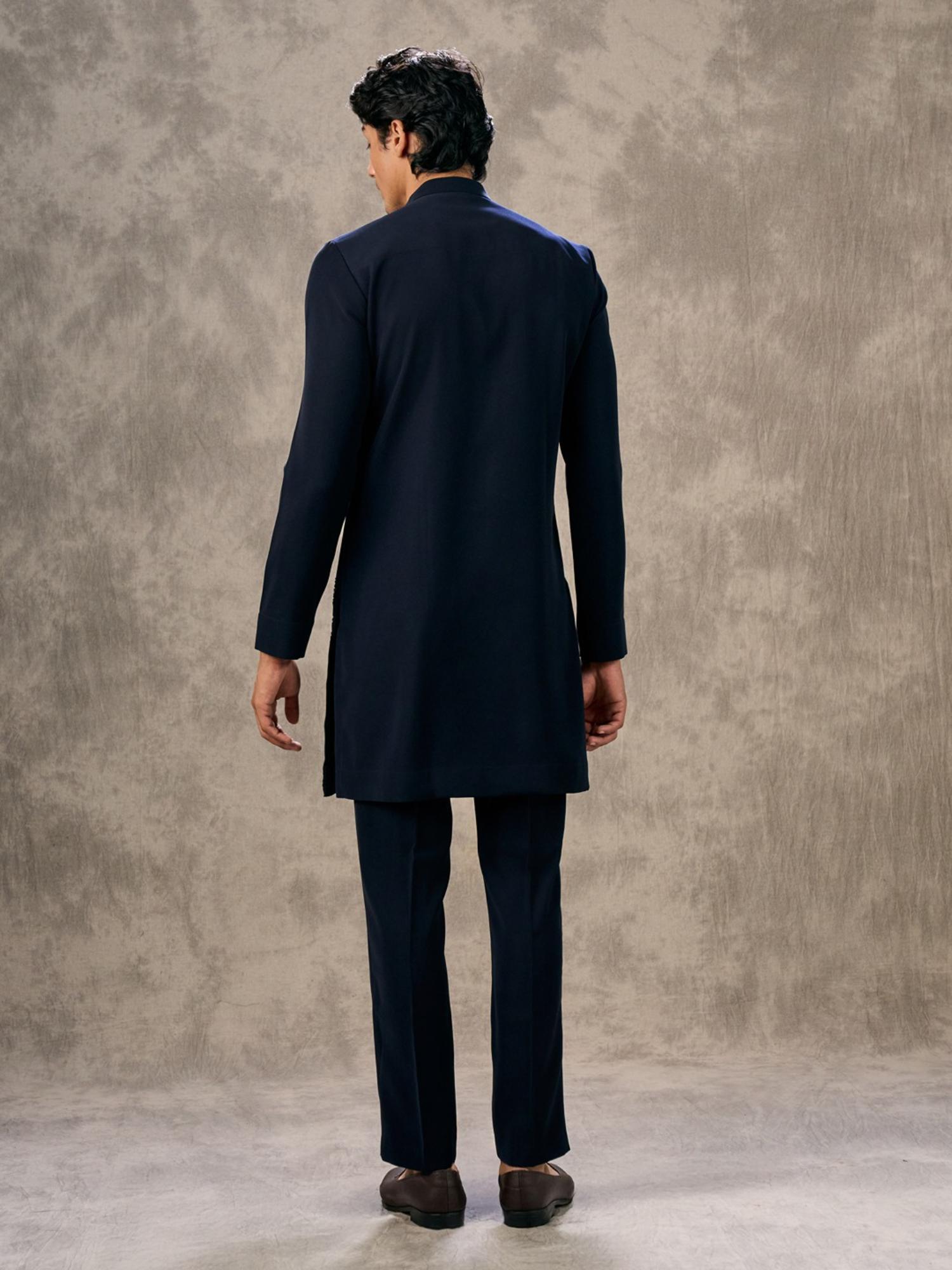Navy Blue Elegance Kurta with Pant