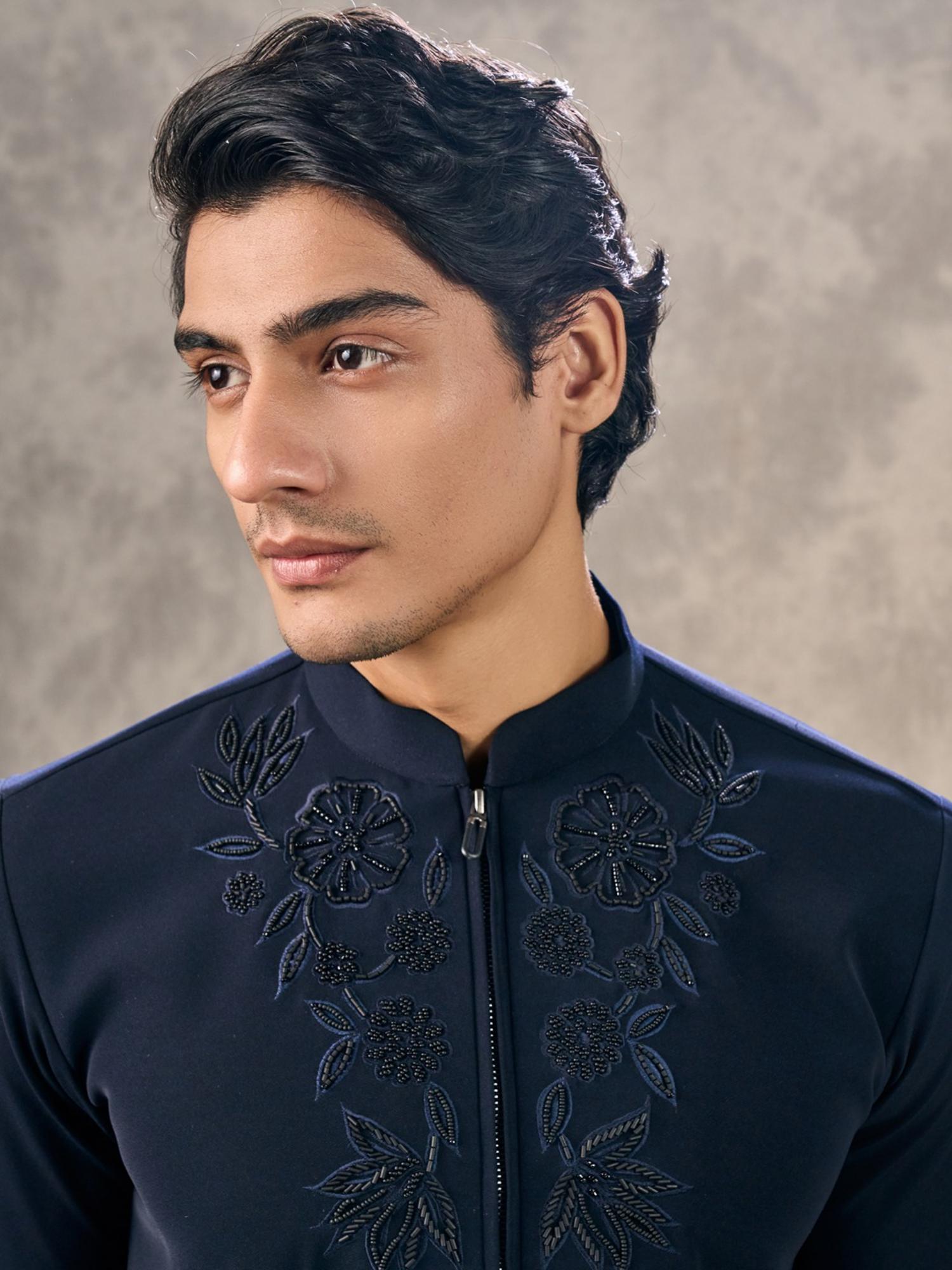 Navy Blue Elegance Kurta with Pant