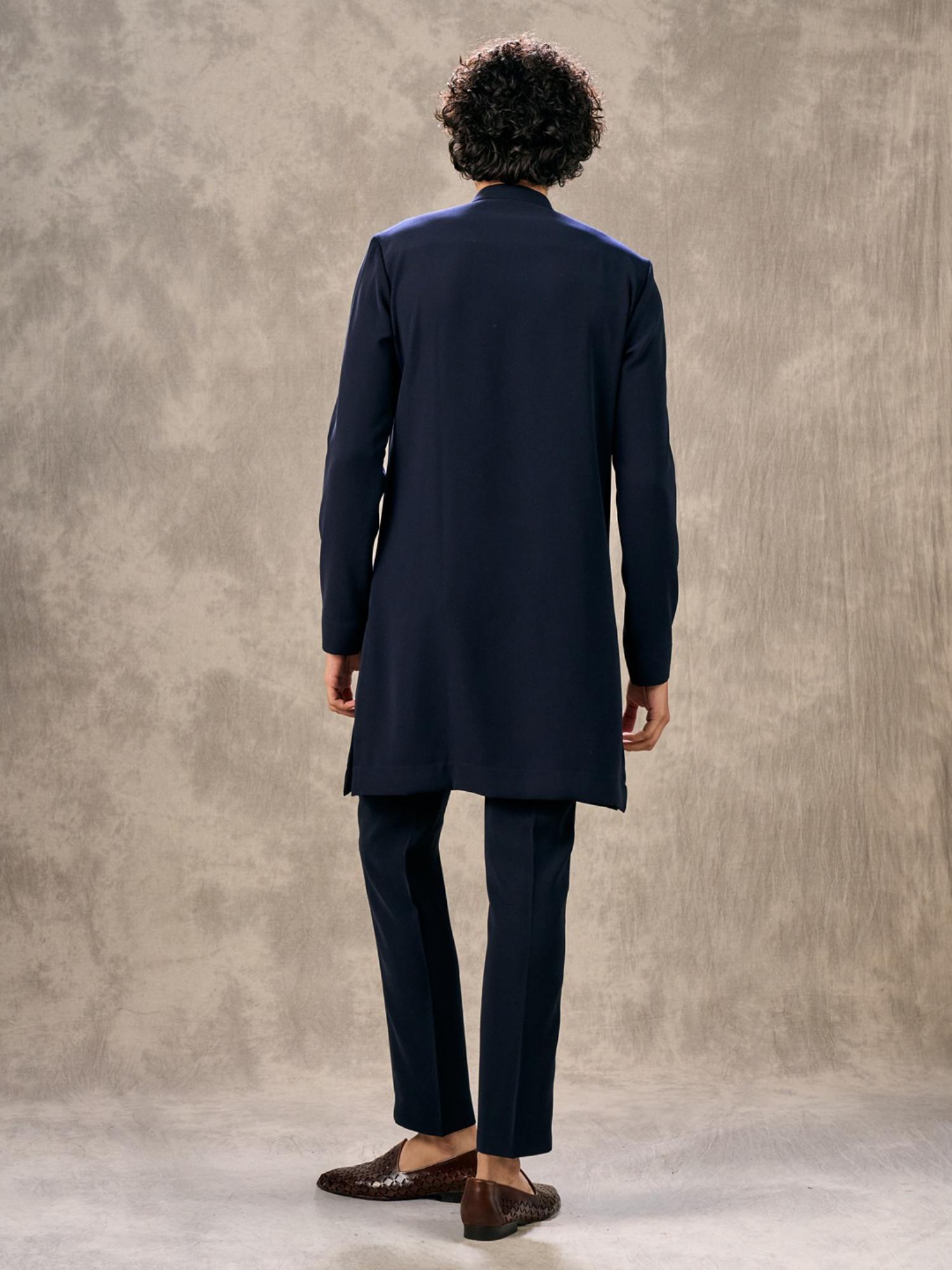 Stunning Navy Blue Kurta with Pant