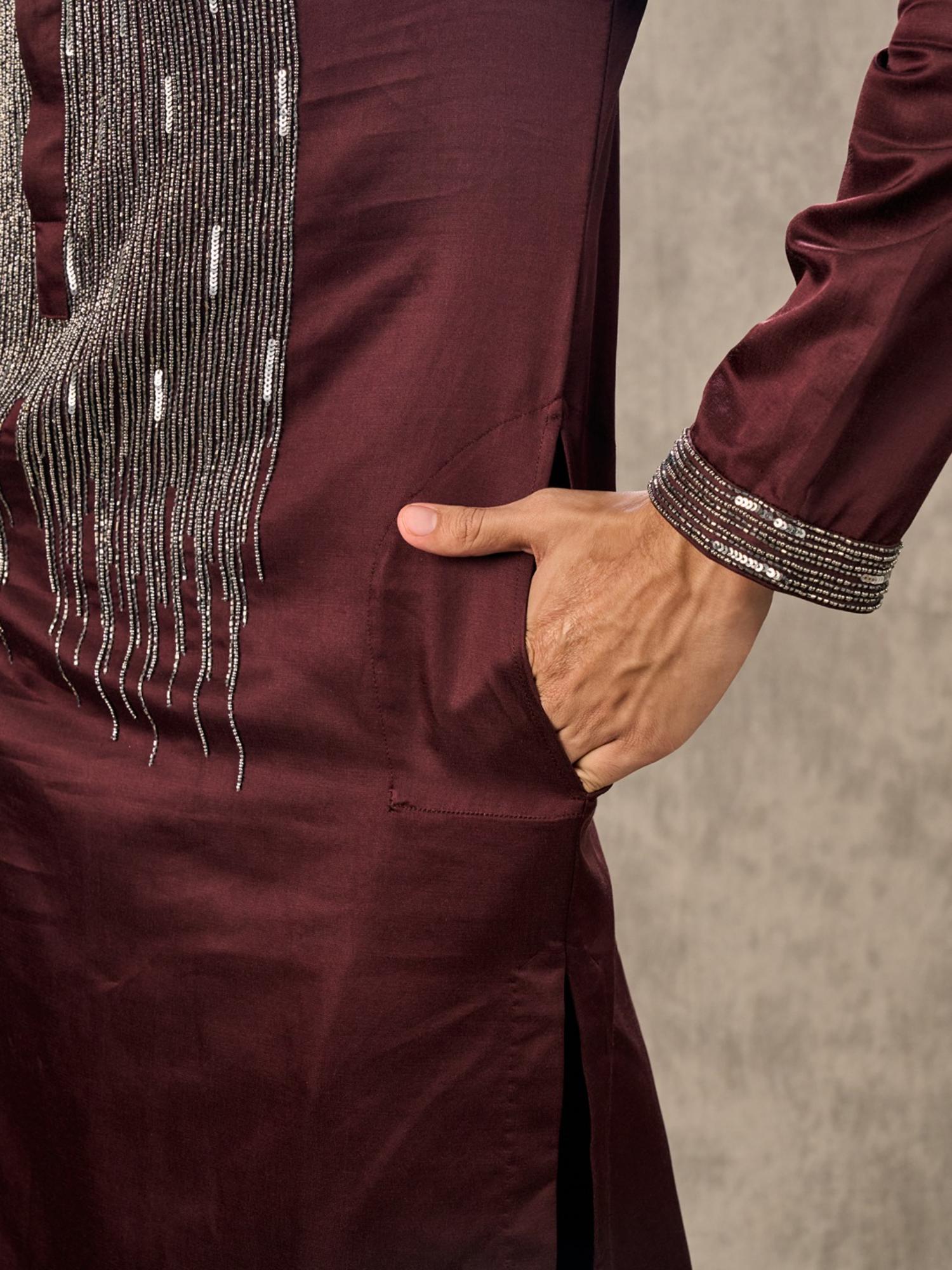 Mystic Maroon Kurta with Pant