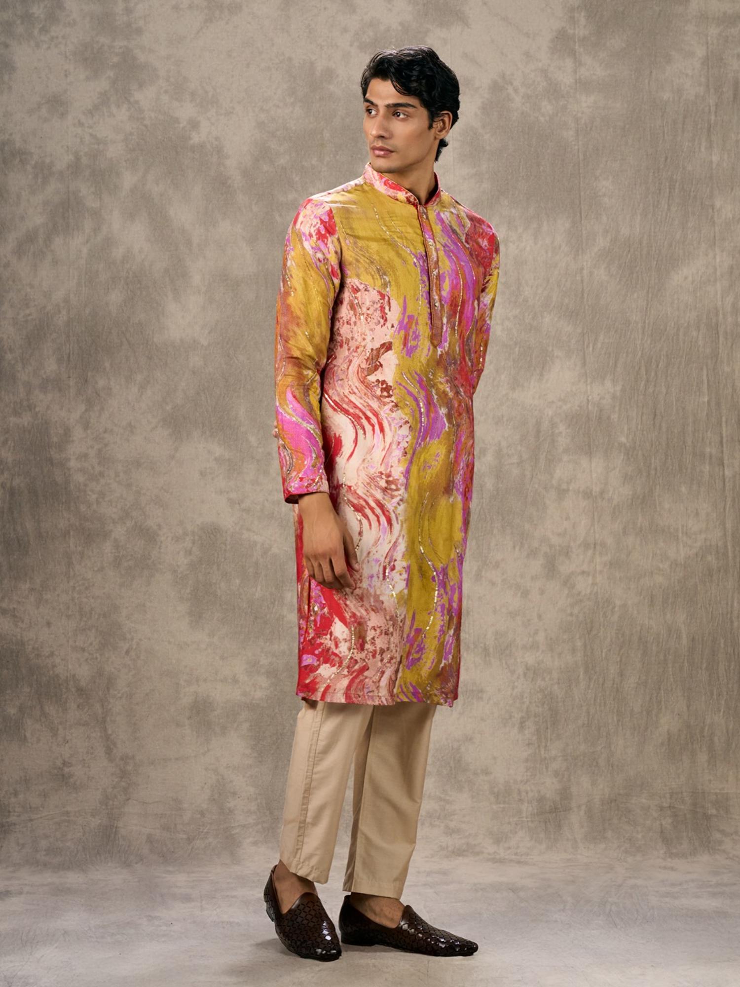 Sunkissed Multi-Color Elegance Kurta with Pant