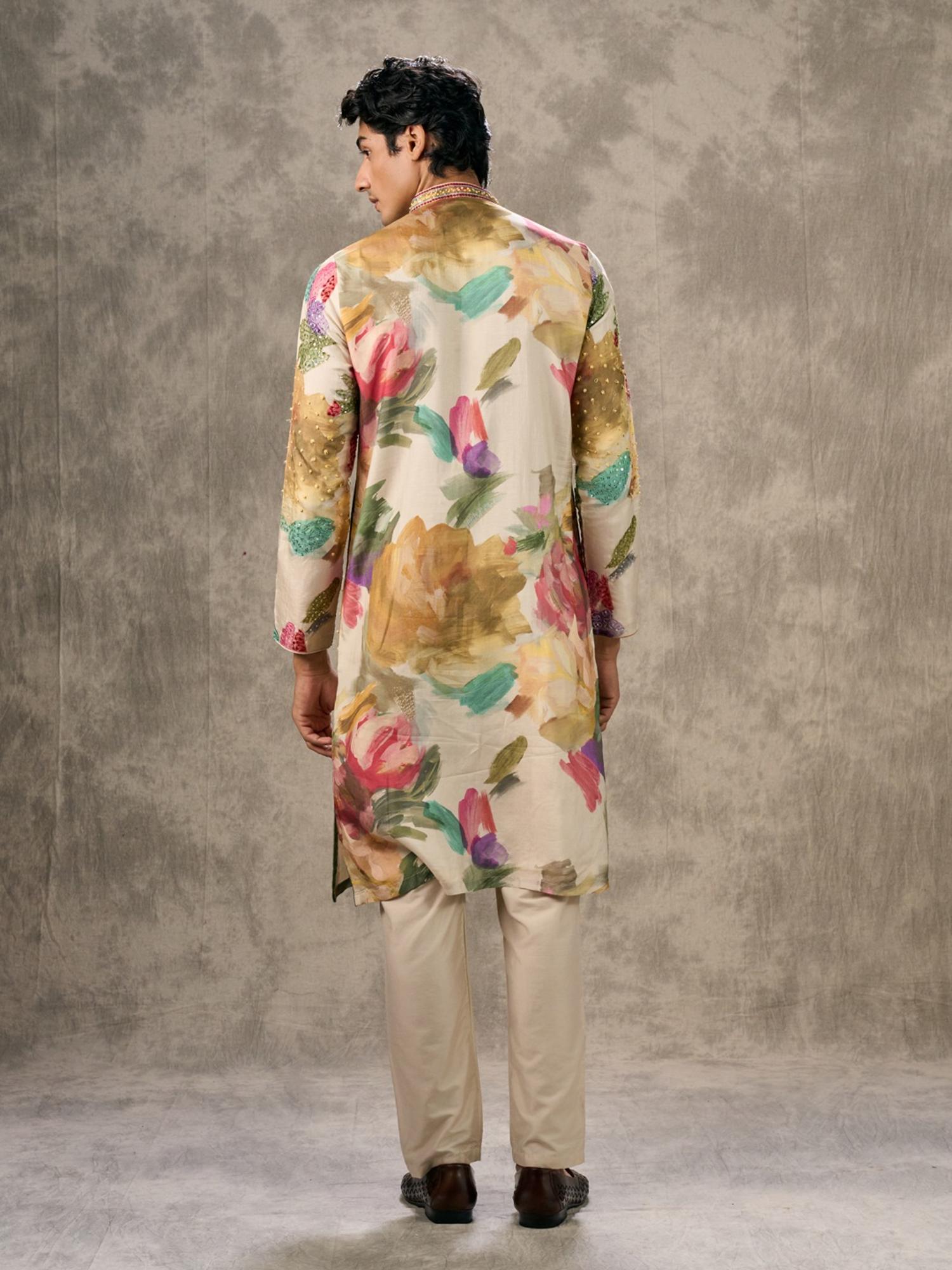 Elegant Cream Kurta with Pant