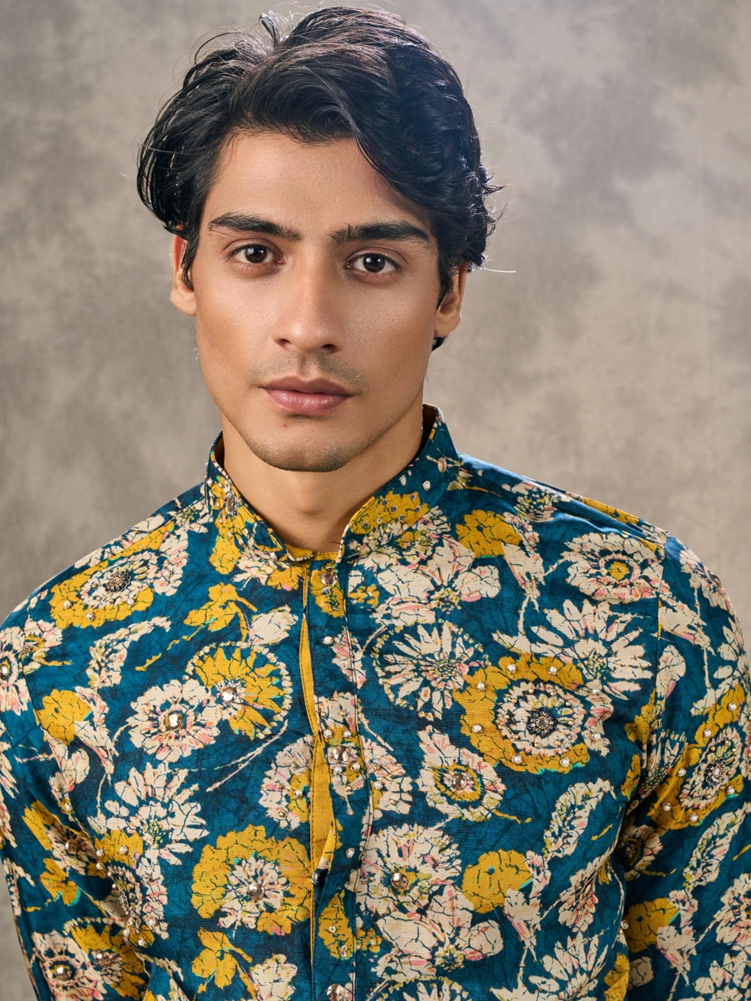 Teal Blue Elegance Kurta with Pant