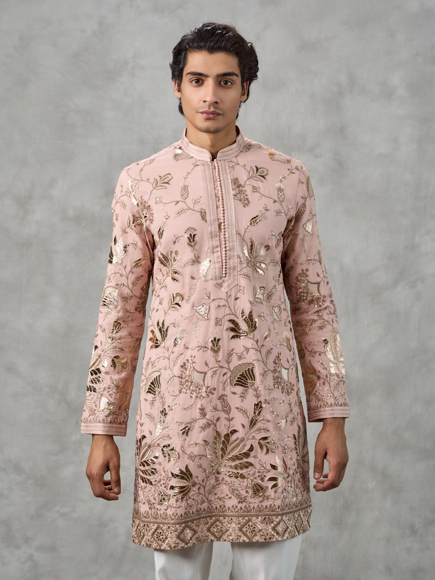 Dusty Pink Georgette Kurta Churidar