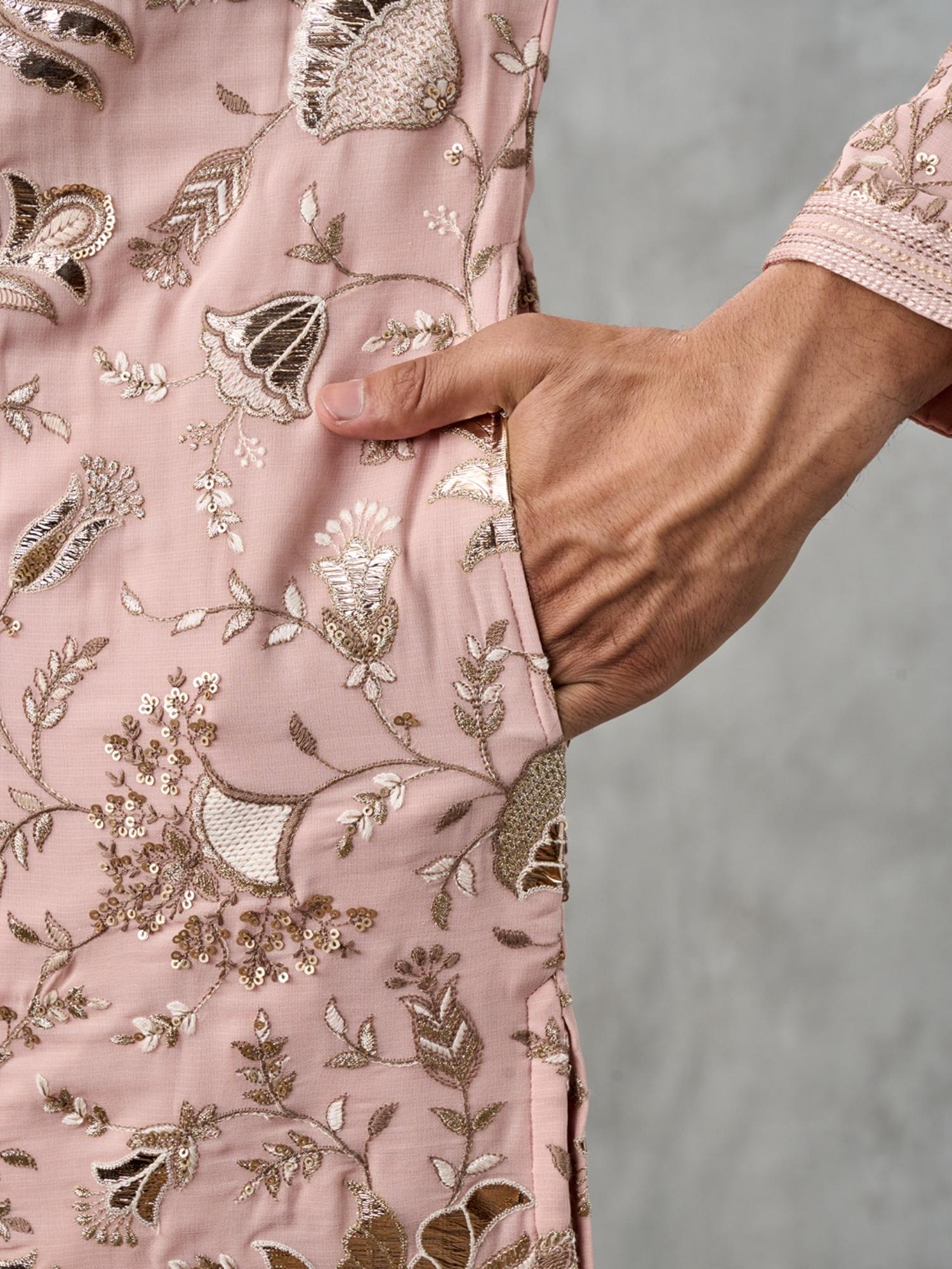 Dusty Pink Georgette Kurta Churidar