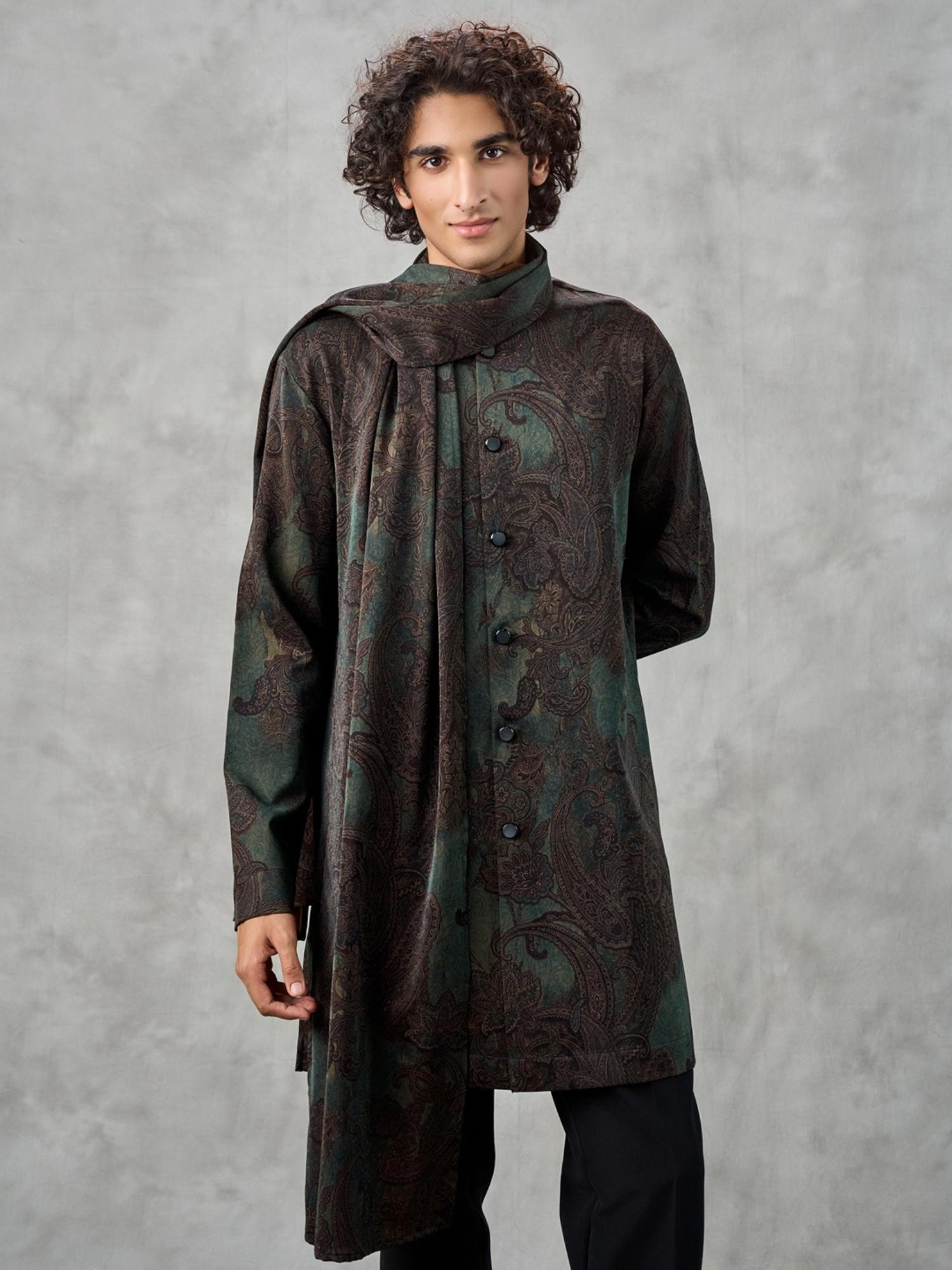 Dark Green Exquisite Kurta and Pant with Dupatta