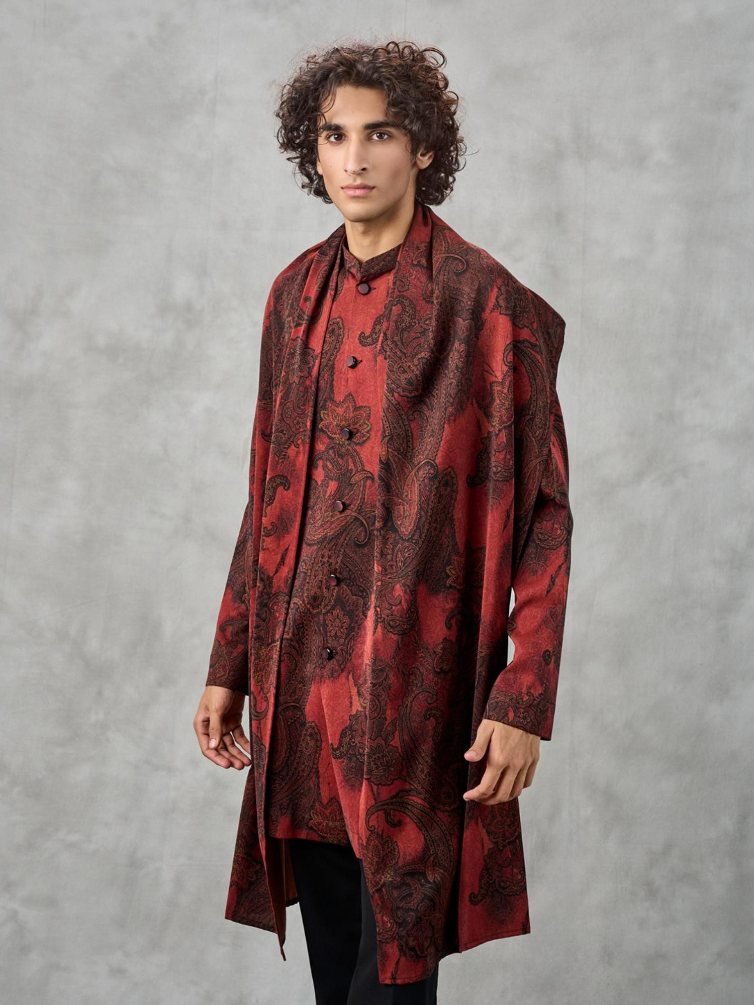 Radiant Rust Kurta with Pant with Dupatta