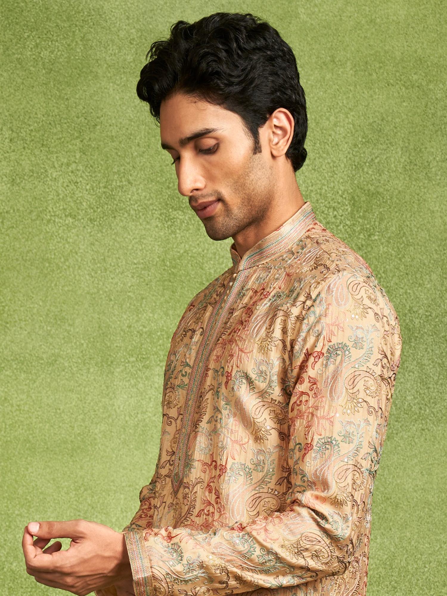 Beige Elegance Kurta with Pyjama