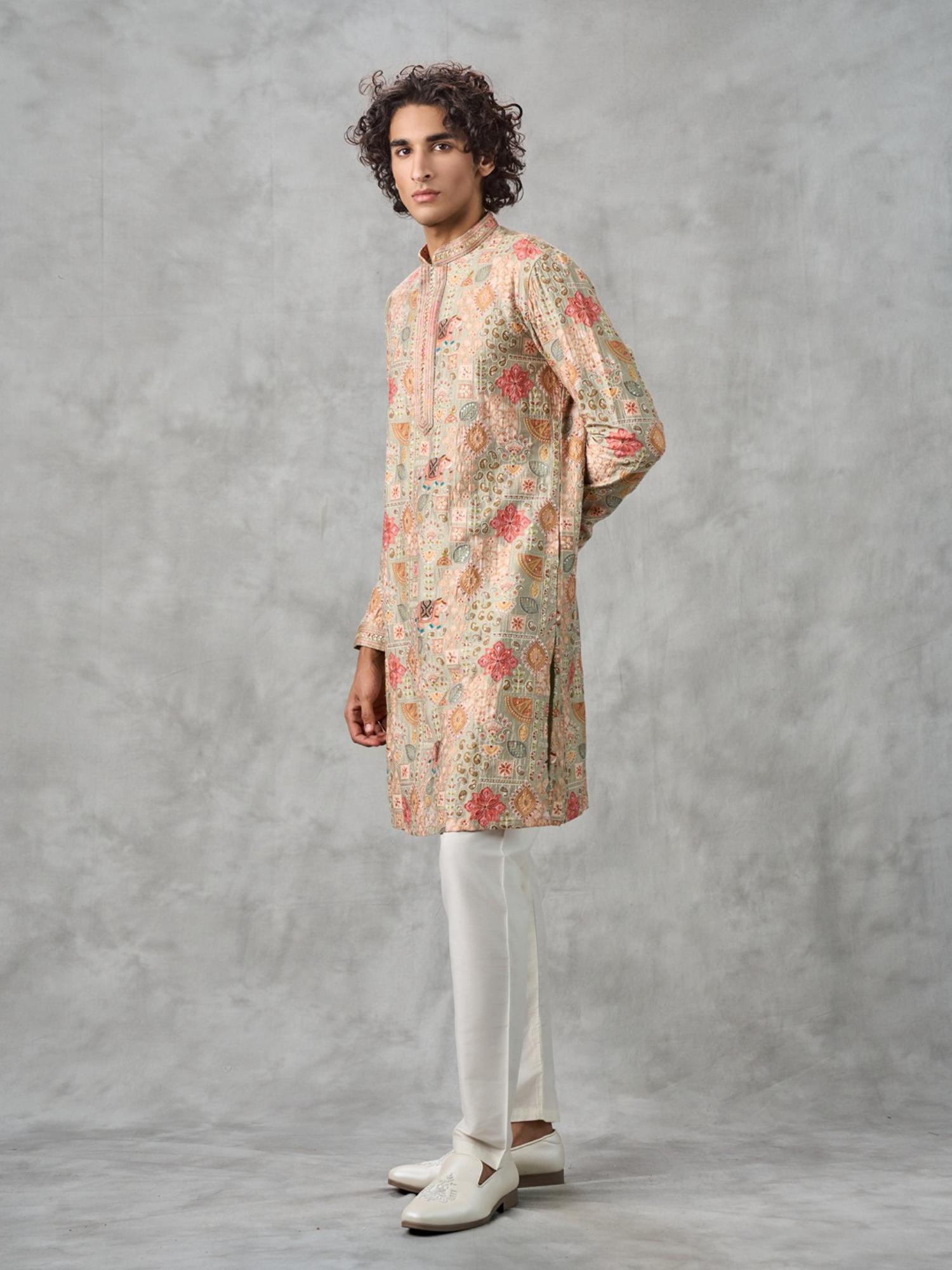 Pista Green Elegance Kurta with Pyjama